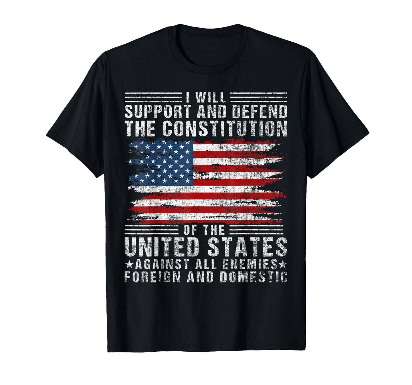 Support & Defend The Constitution - US Flag 4th of July T-Shirt