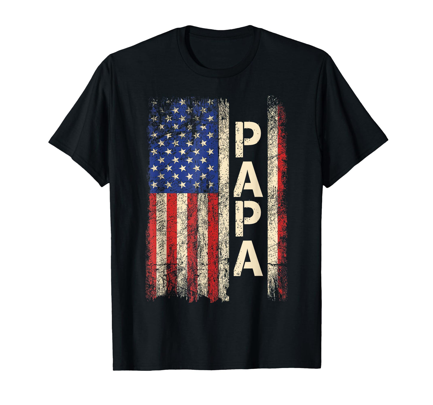 Papa American Flag Father's Day For Men T-Shirt