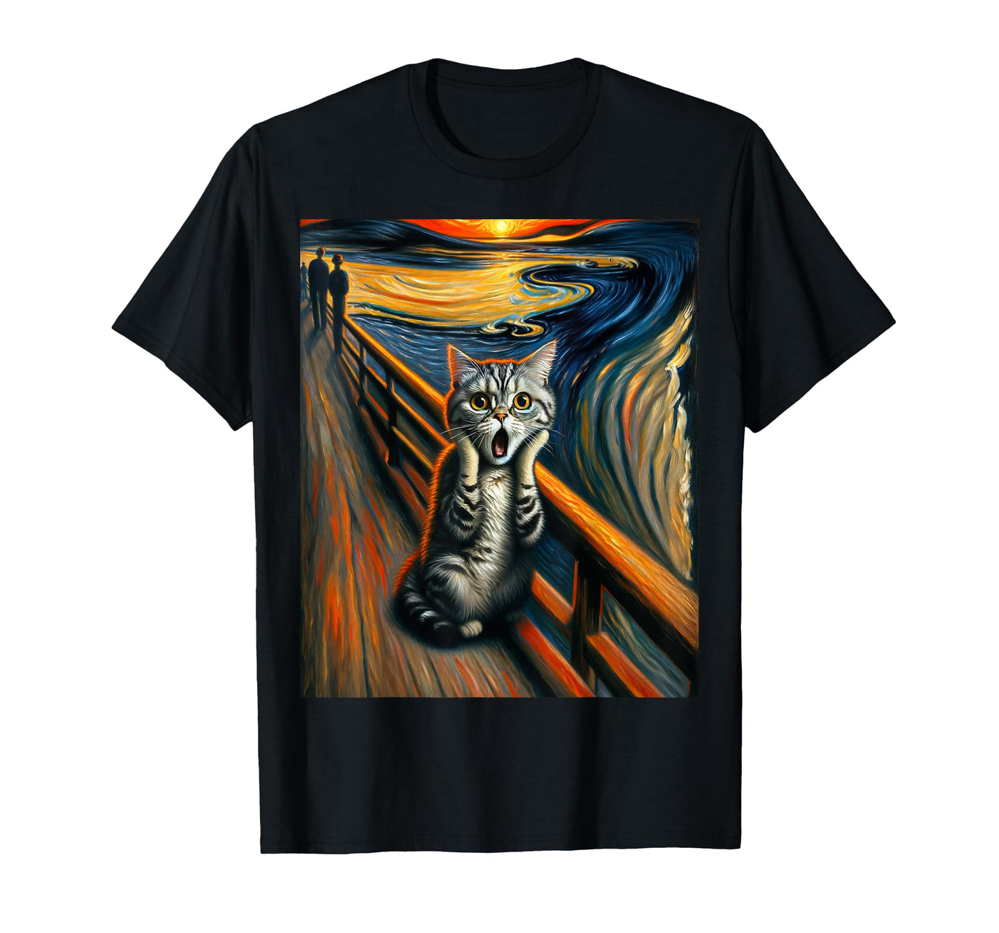 Expressionist Artsy Artistic American Shorthair Cat T-Shirt