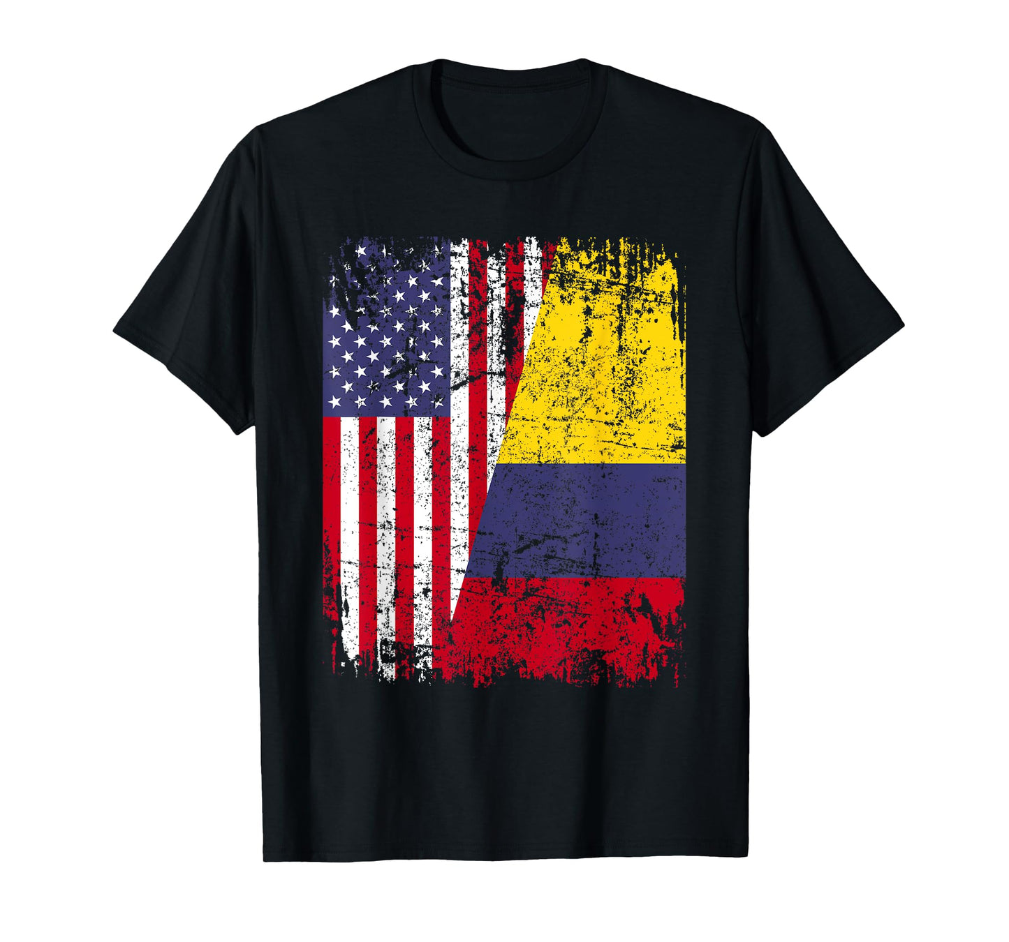 COLOMBIAN ROOTS | Half American Flag | COLOMBIA Women Kids Men T-Shirt