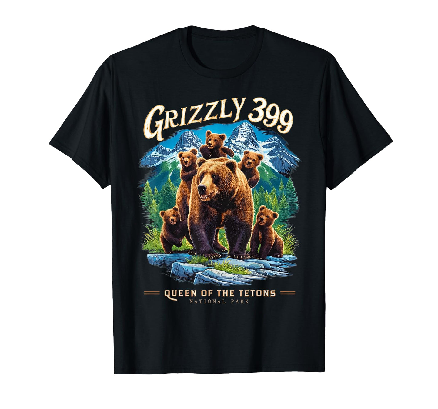 Grizzly 399 Bear Lovers Queen Of The Tetons National Park T-Shirt