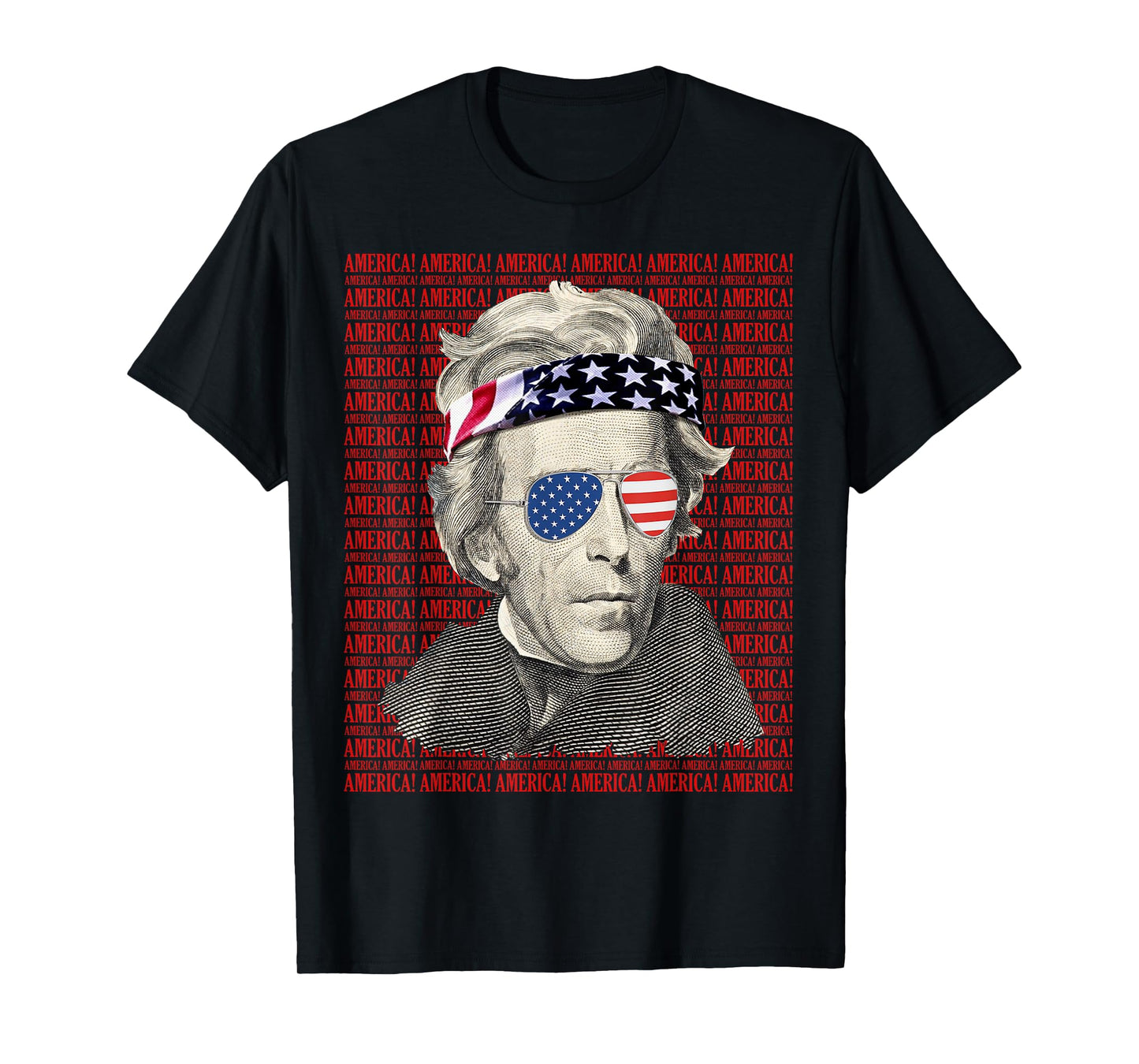 Andrew Jackson America! Patriotic USA Vintage 4th of July Women Men T-Shirt