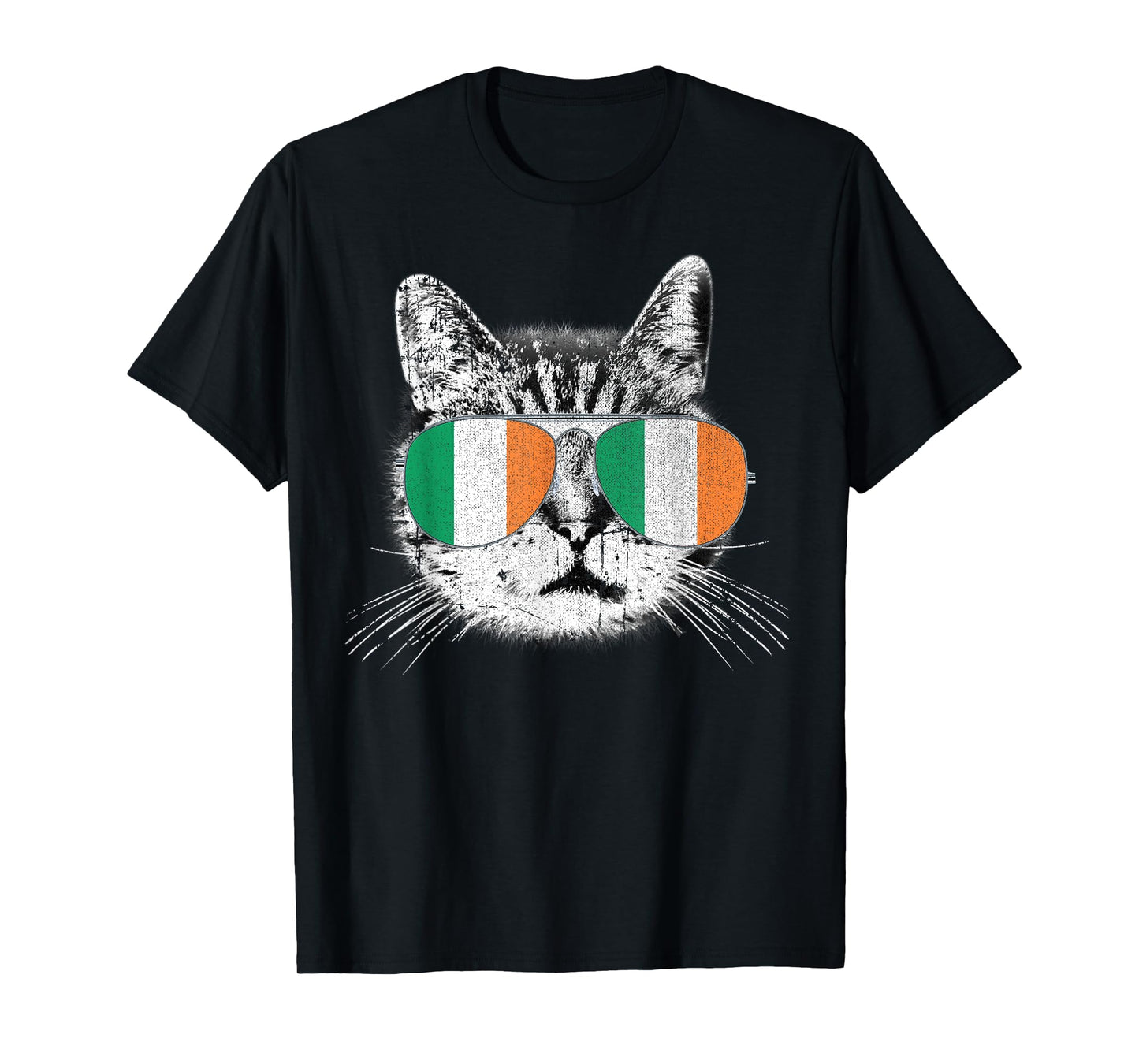 St. Patrick's Day T Shirt Cat Irish Flag Ireland Men Women T-Shirt