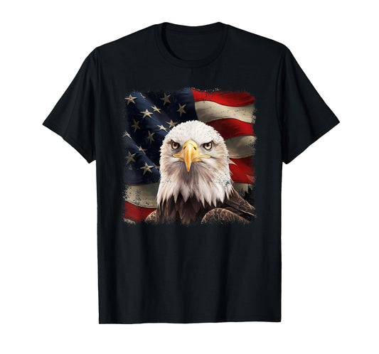 American Flag & Bald Eagle | Patriotic T-Shirt
