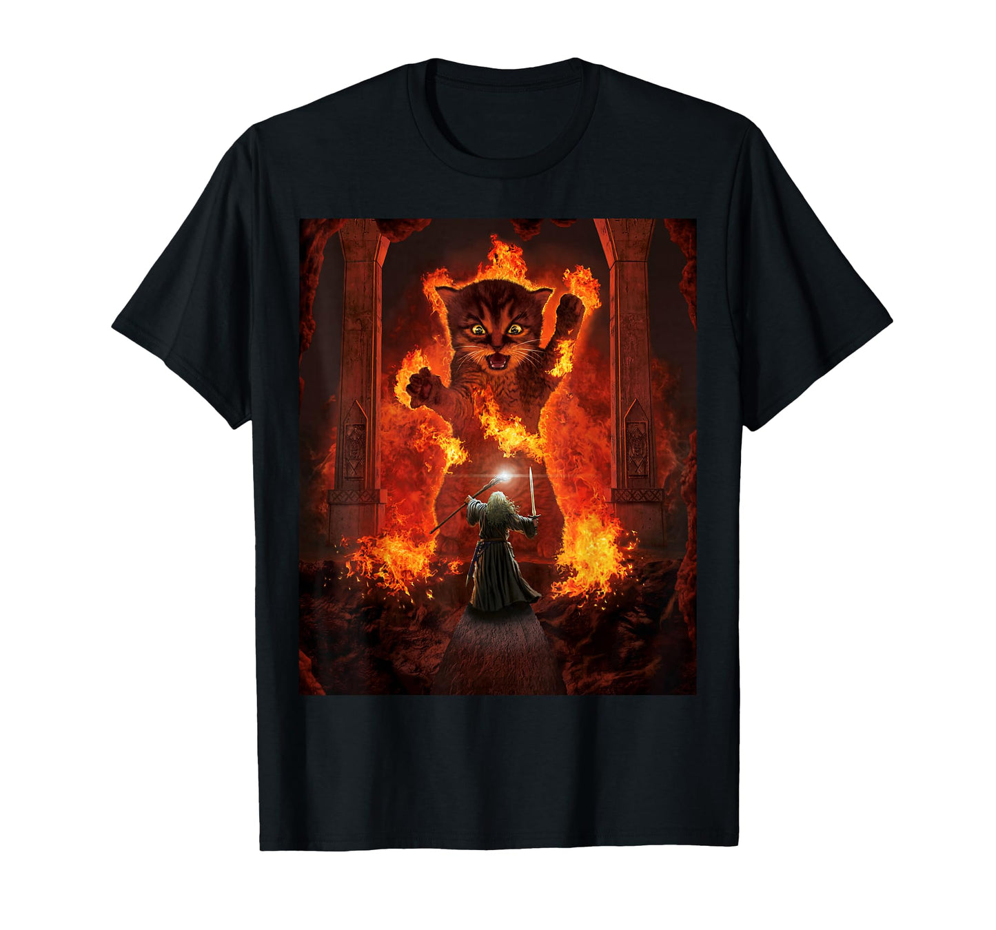 Balrog Cat Funny Kitten Kitty Cat Lover Men Women T-Shirt