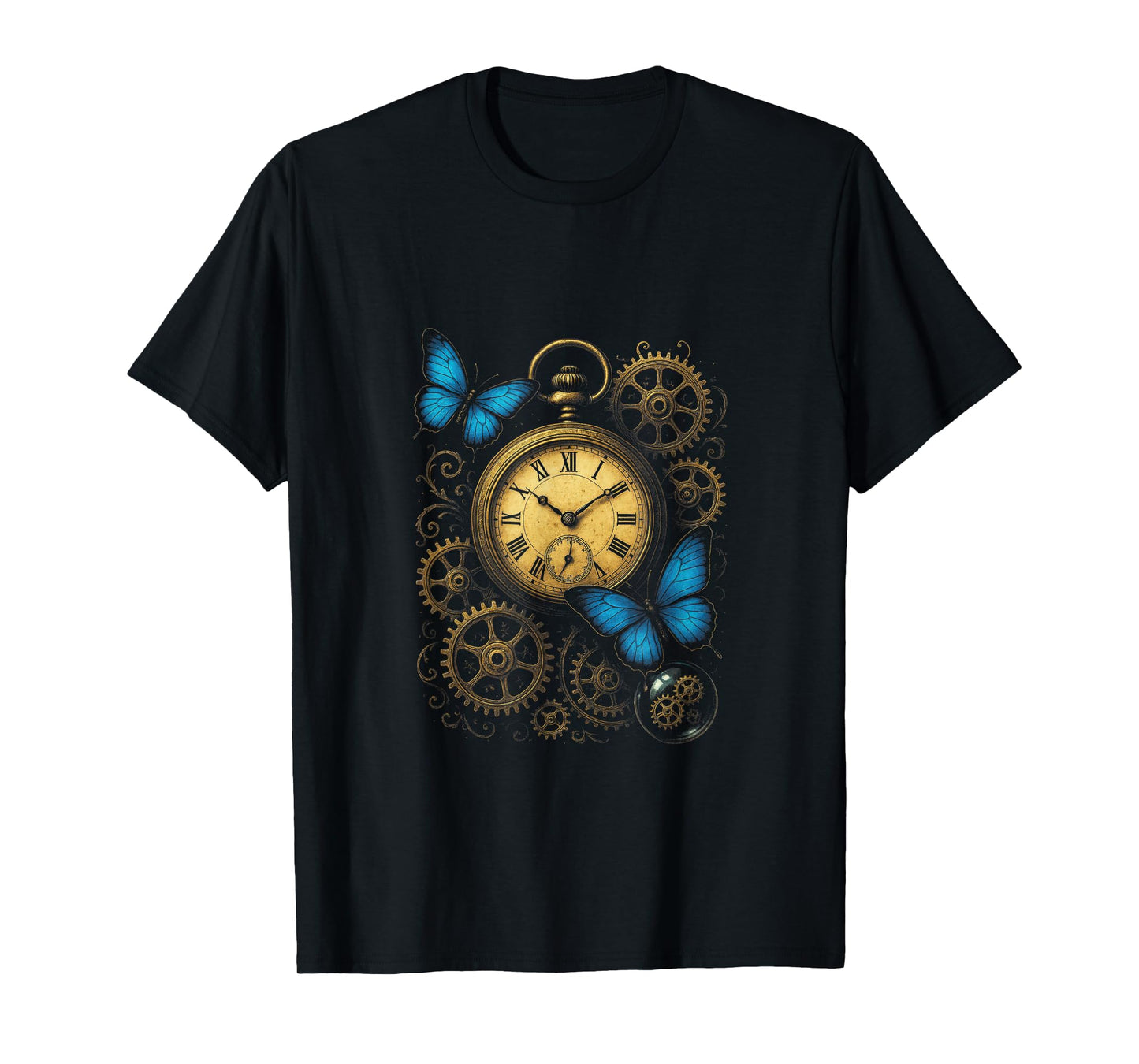 Clockwork Butterflies - Steampunk Vintage Art T-Shirt