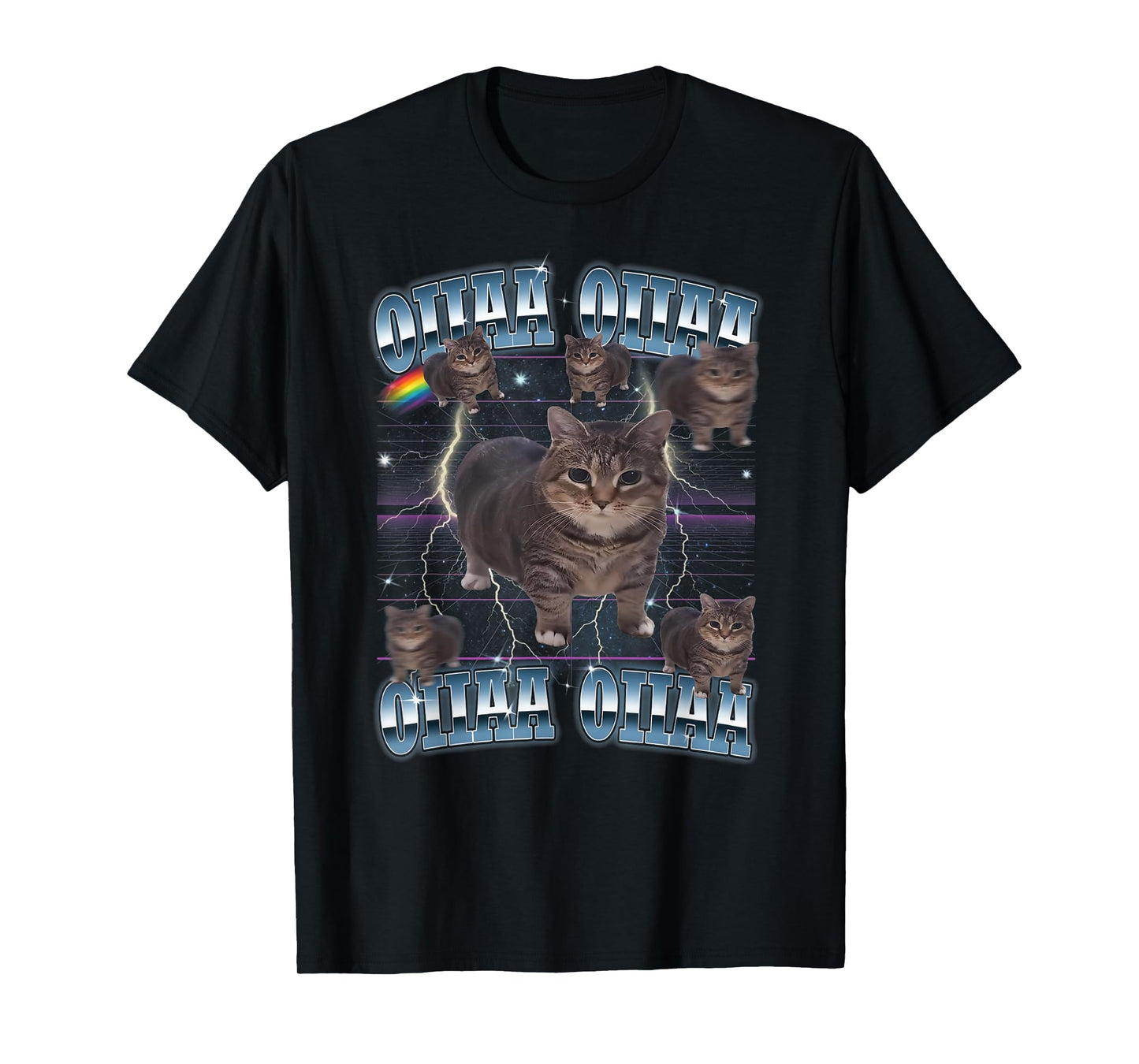 OIIA OIIA CAT Spinning Cat Meme Funny Trendy Cat T-Shirt for Men Women Kids
