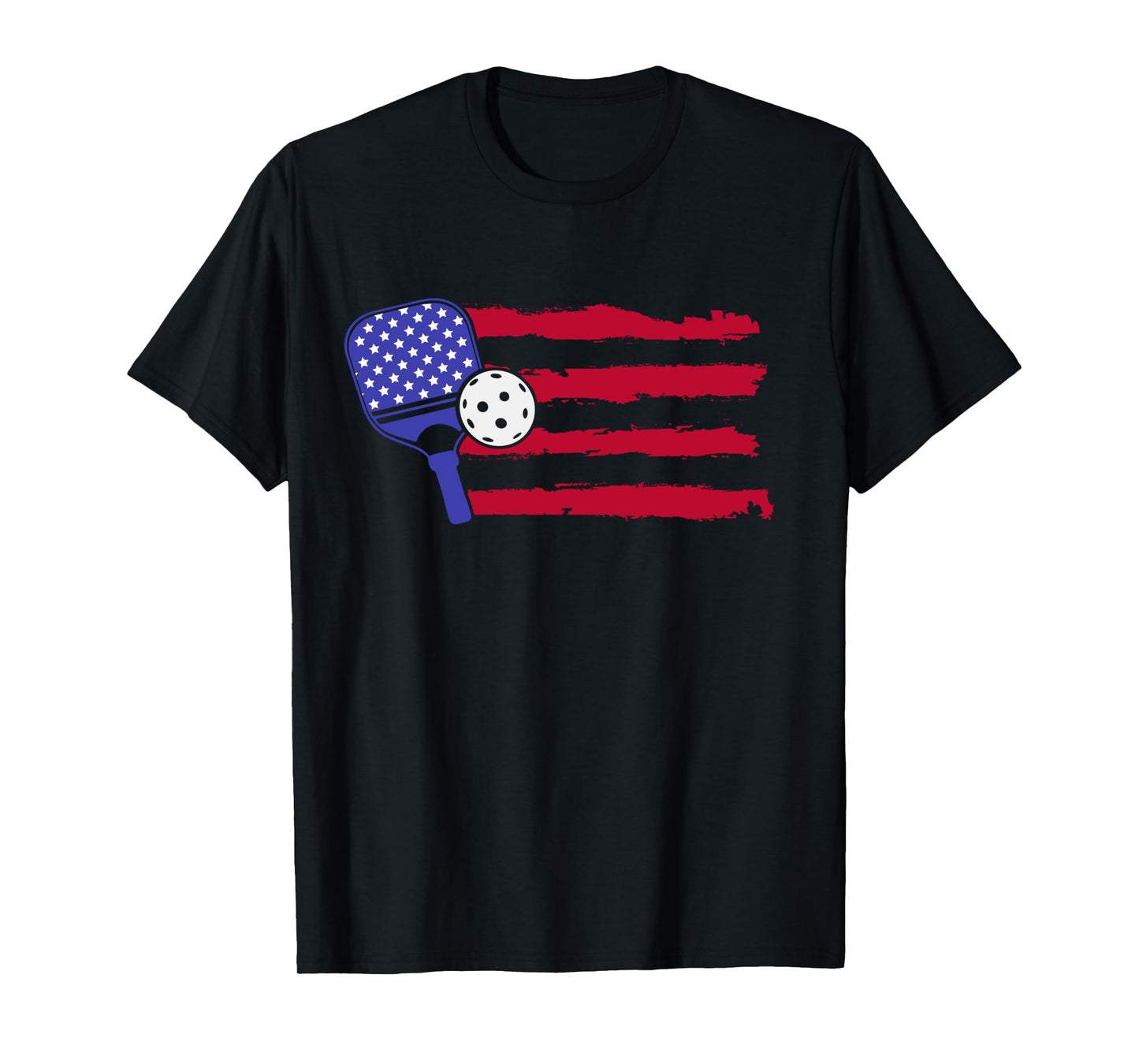 Pickleball US Flag American Patriotic Pickleball 4th Of July Long Sleeve T-Shirt