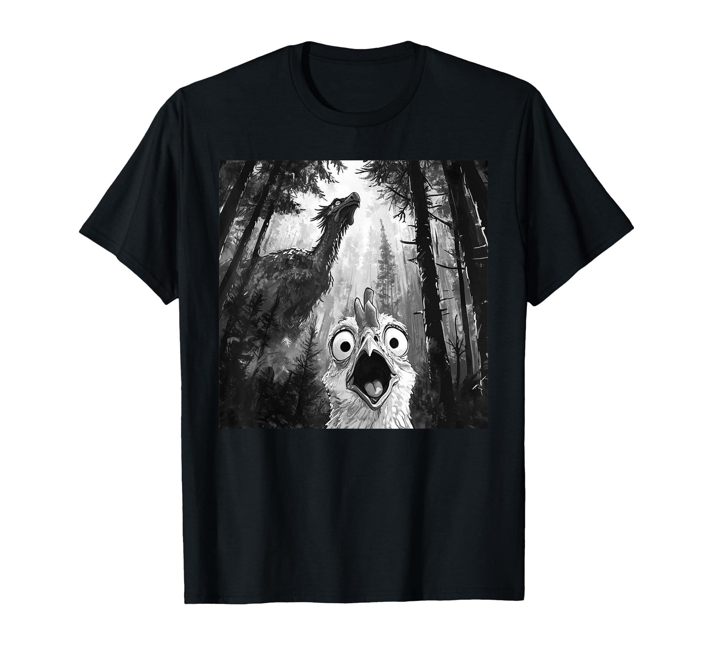 Chicken Selfie With Dragon Funny T-Shirt