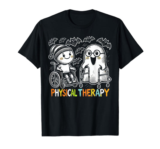 Cute Ghost Physical Therapy Halloween T-Shirt