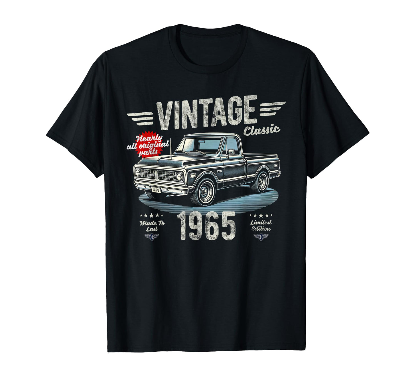 60th Birthday Born 1965 Vintage Funny Retro Pickup Truck T-Shirt