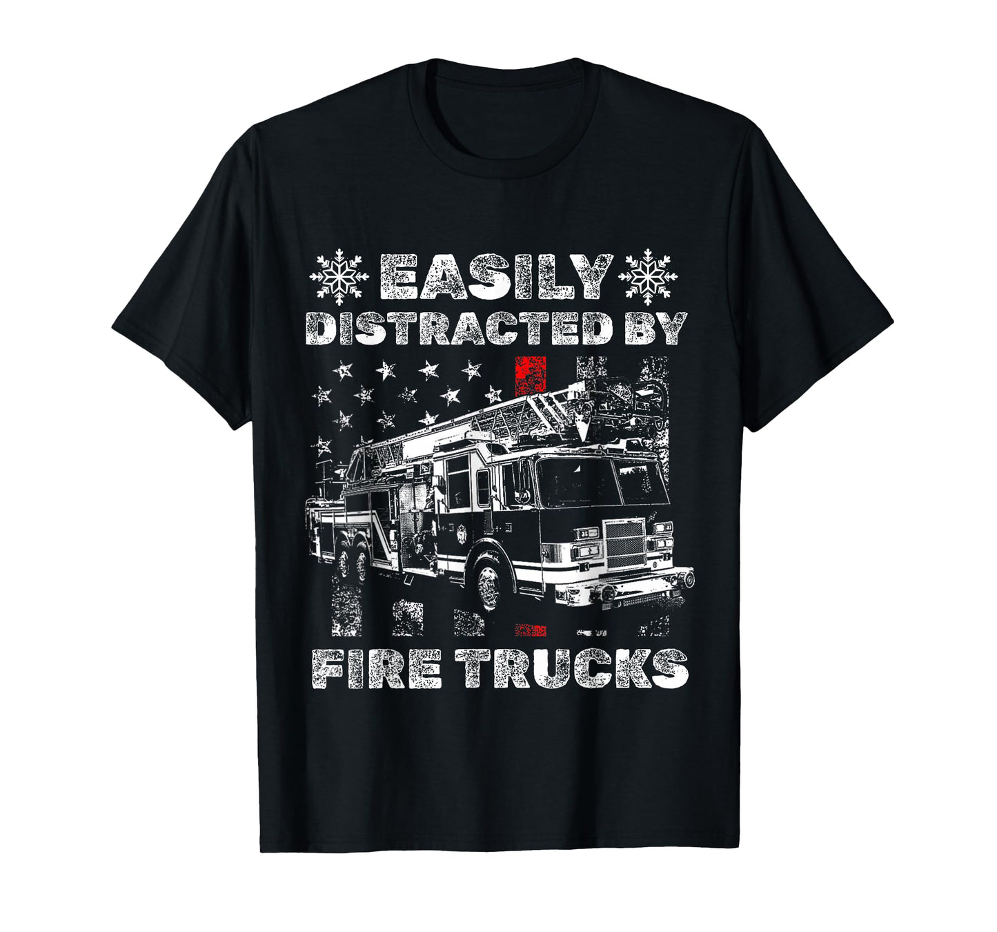 Funny Firefighter Art for Men Women Kids Fire Truck Fireman T-Shirt