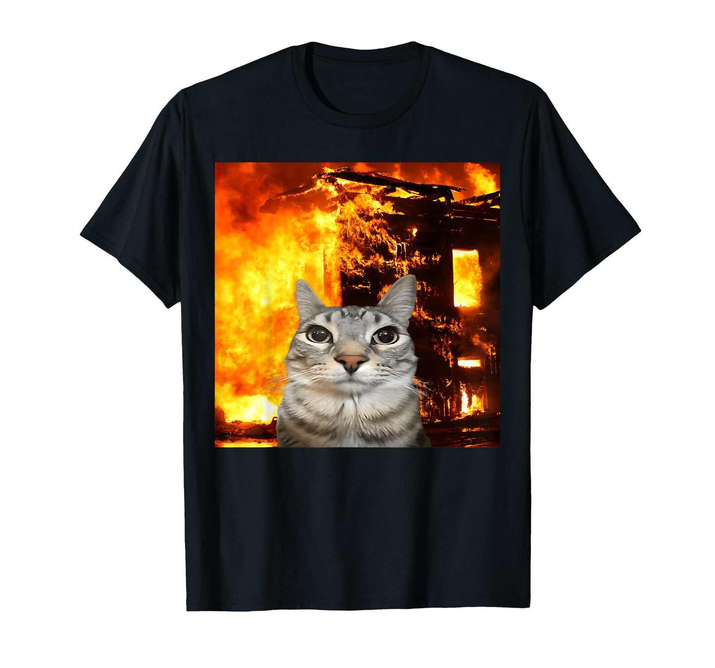 Funny Cat Meme Boys Girls Kids Women Men Teens Silly Graphic T-Shirt