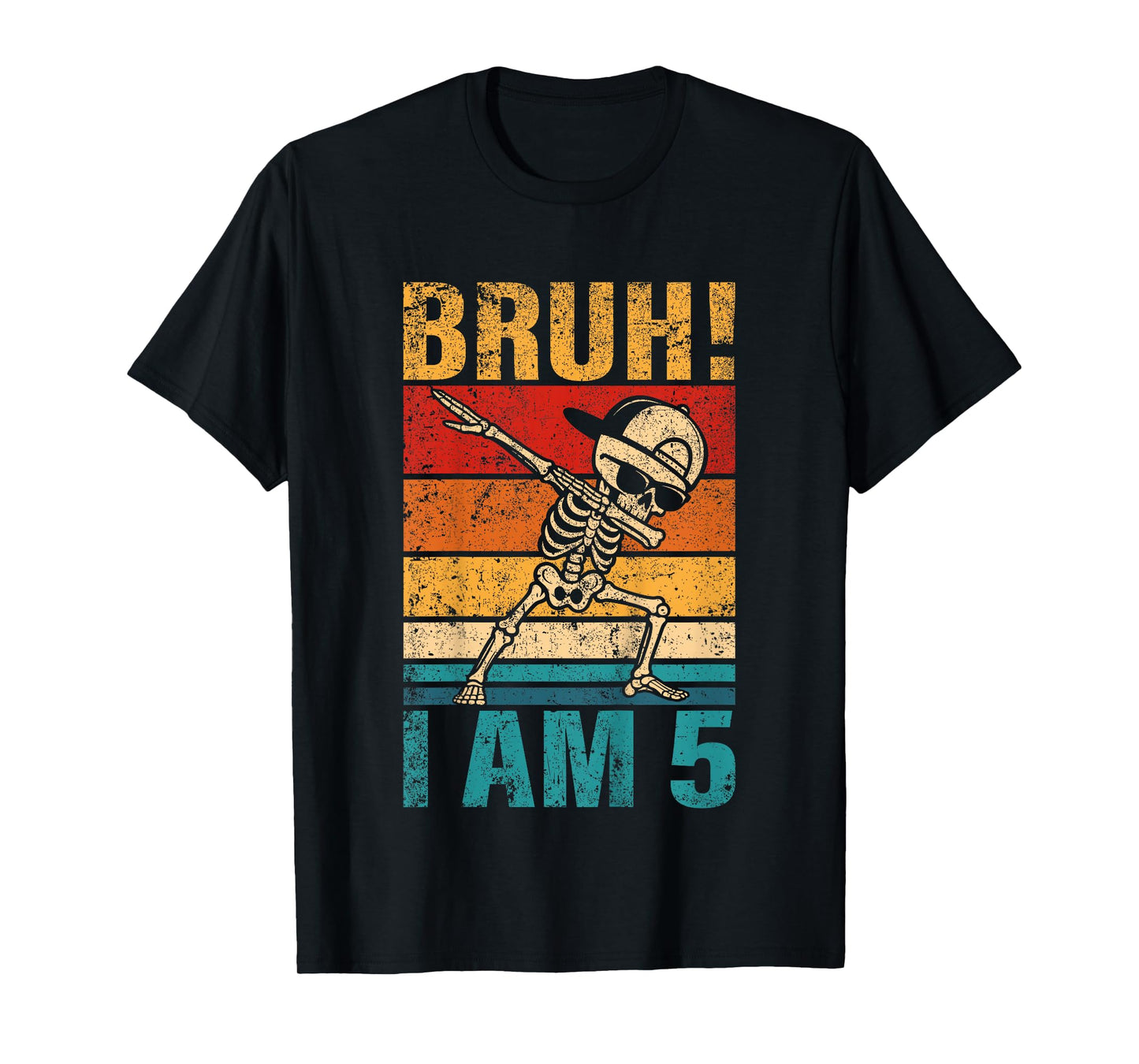5 Year Old Birthday Dabbing Boy Bruh It's My 5th Birthday T-Shirt