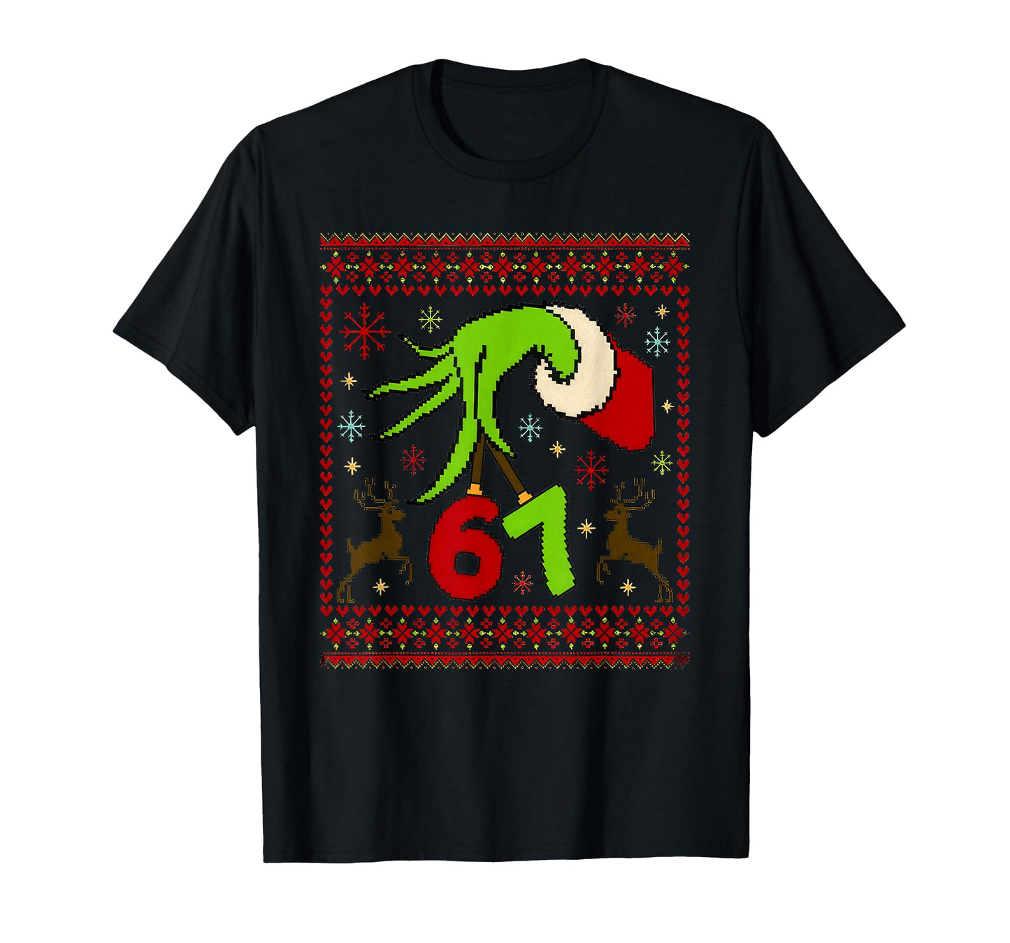 67 Meme Six Seven Kids Women Men Couple Matching Christmas T-Shirt