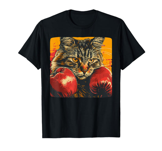 Cool Boxing cat for Boxing Gloves and Cats Lovers T-Shirt