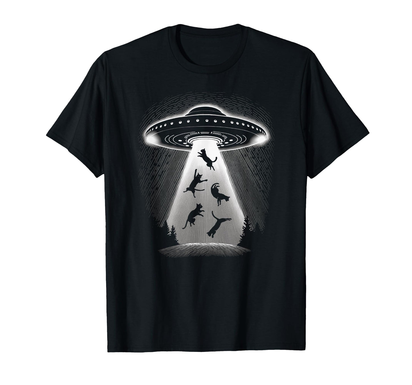 UFO Captures Kitty Cats The Only Intelligent Earth Life T-Shirt