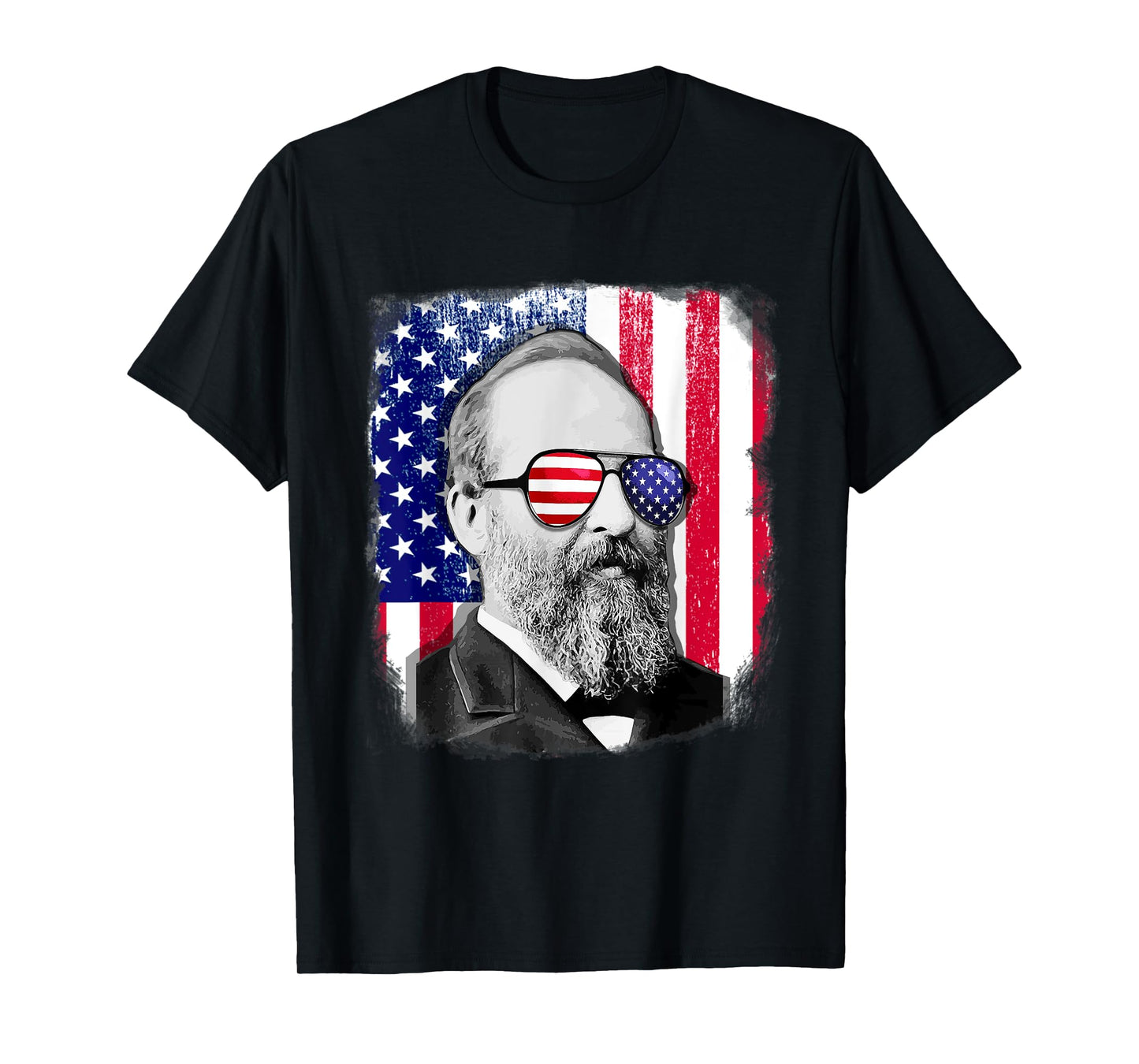 James Garfield US flag shirt 4th of July T-Shirt for Women Kids Men