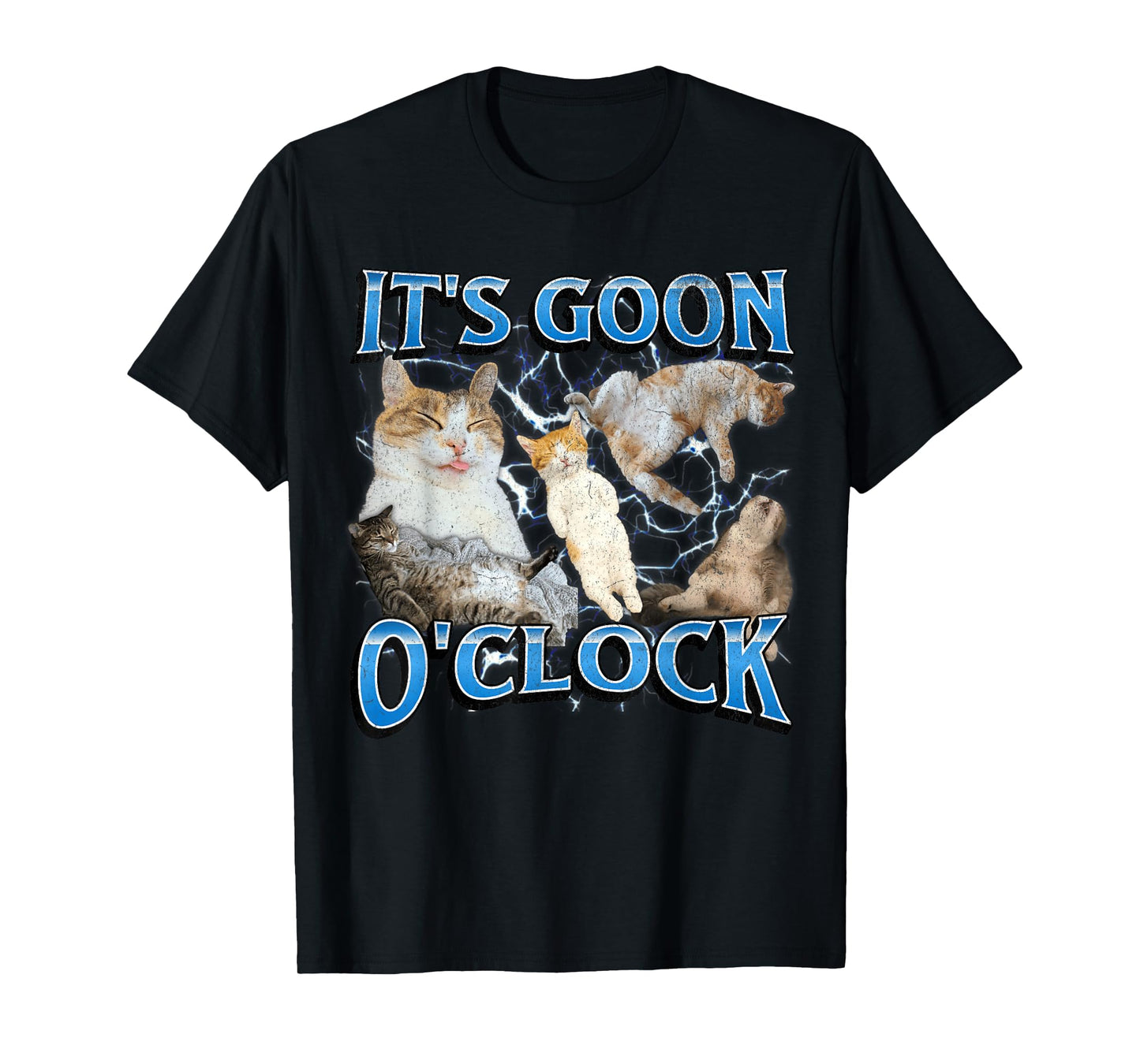 Gooning O'clock Funny Offensive Cat Meme Bootleg Graphic Men Women T-Shirt