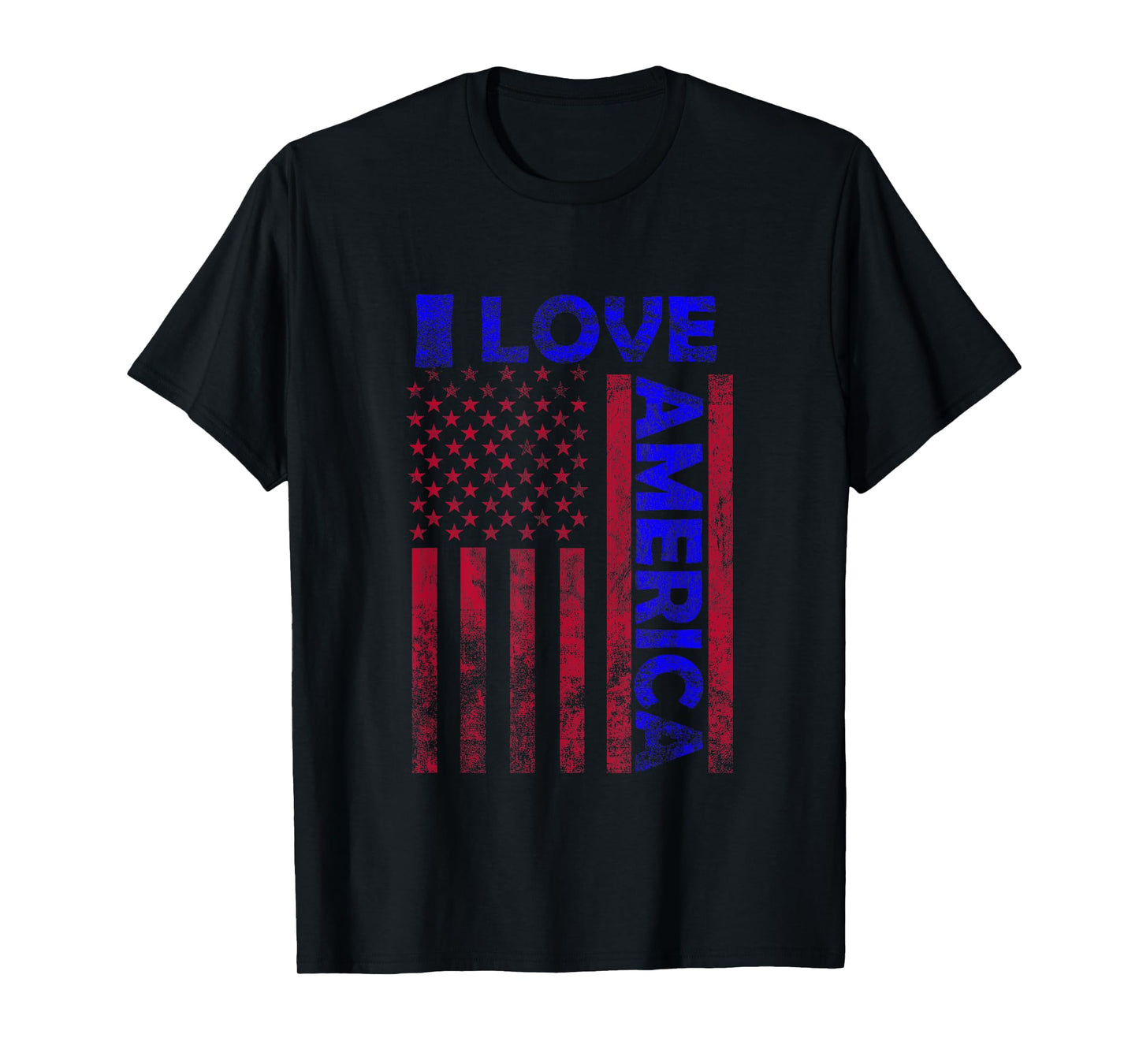 I love america shirt USA flag 4th july independence day USA T-Shirt