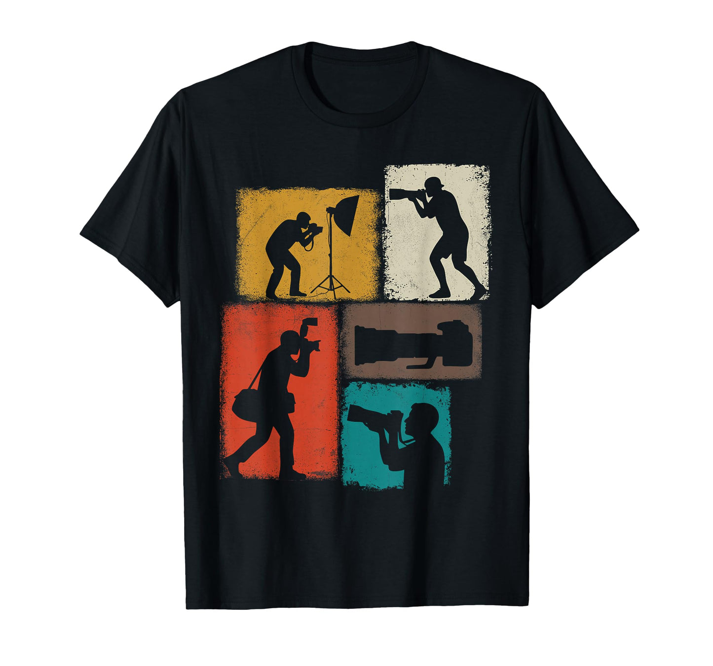 Photographer Vintage Collage Photography Men Photojournalist T-Shirt