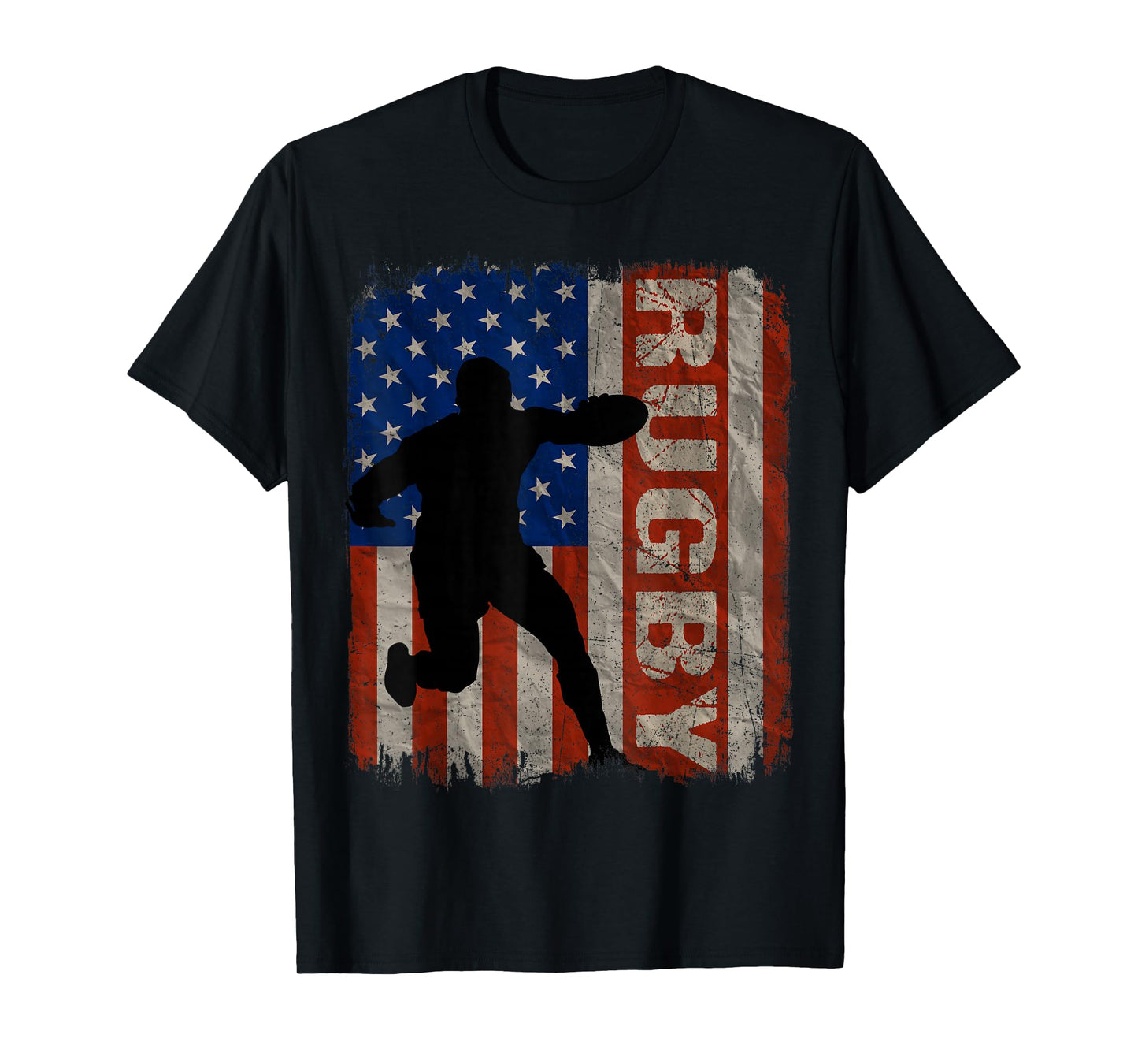 Rugby USA American Flag Vintage 4th Of July Gift T-Shirt