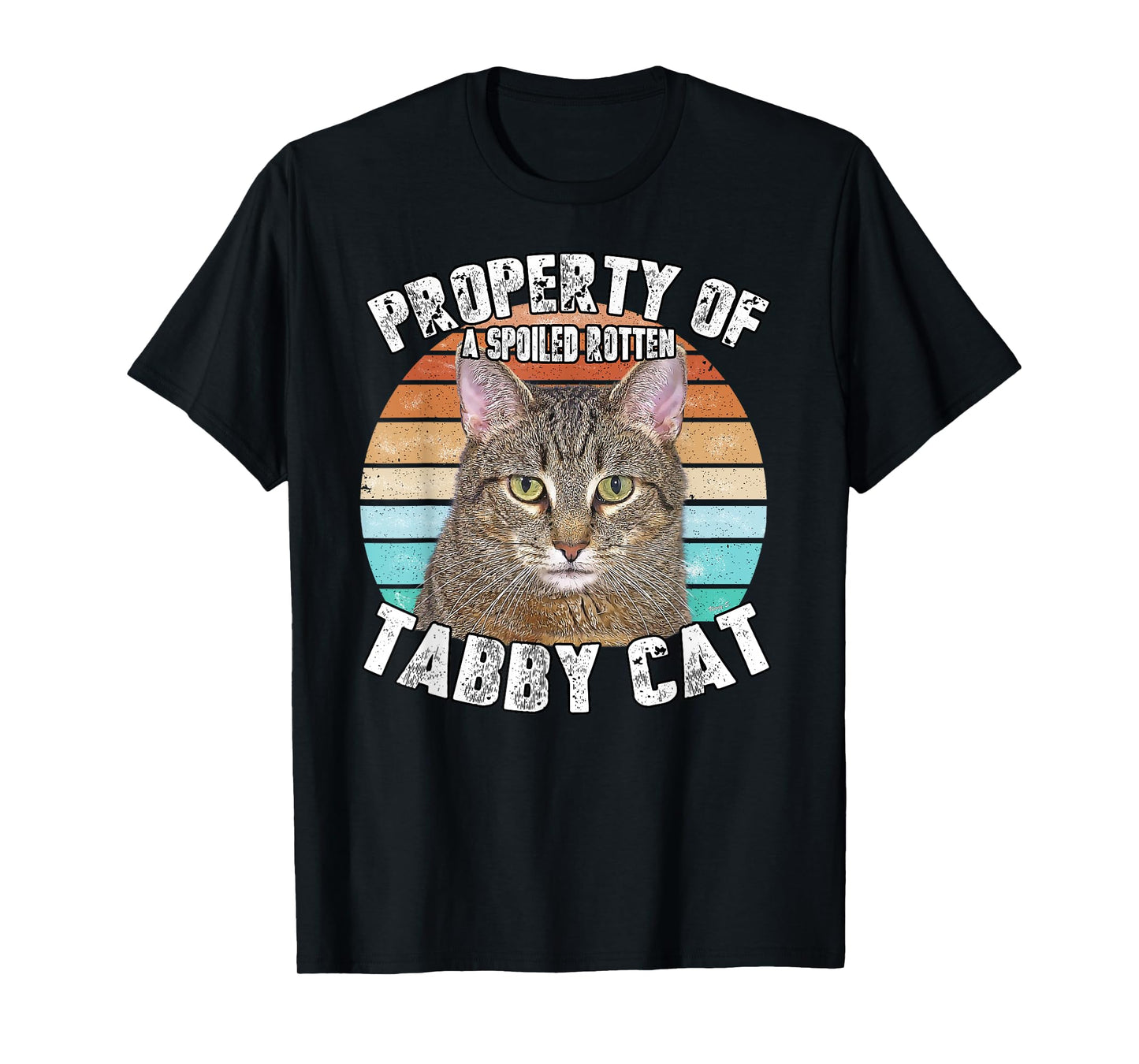 Cat Tabby Lover Vintage Eighties Style Cat Retro Gift T-Shirt for Men Women Girls Kids