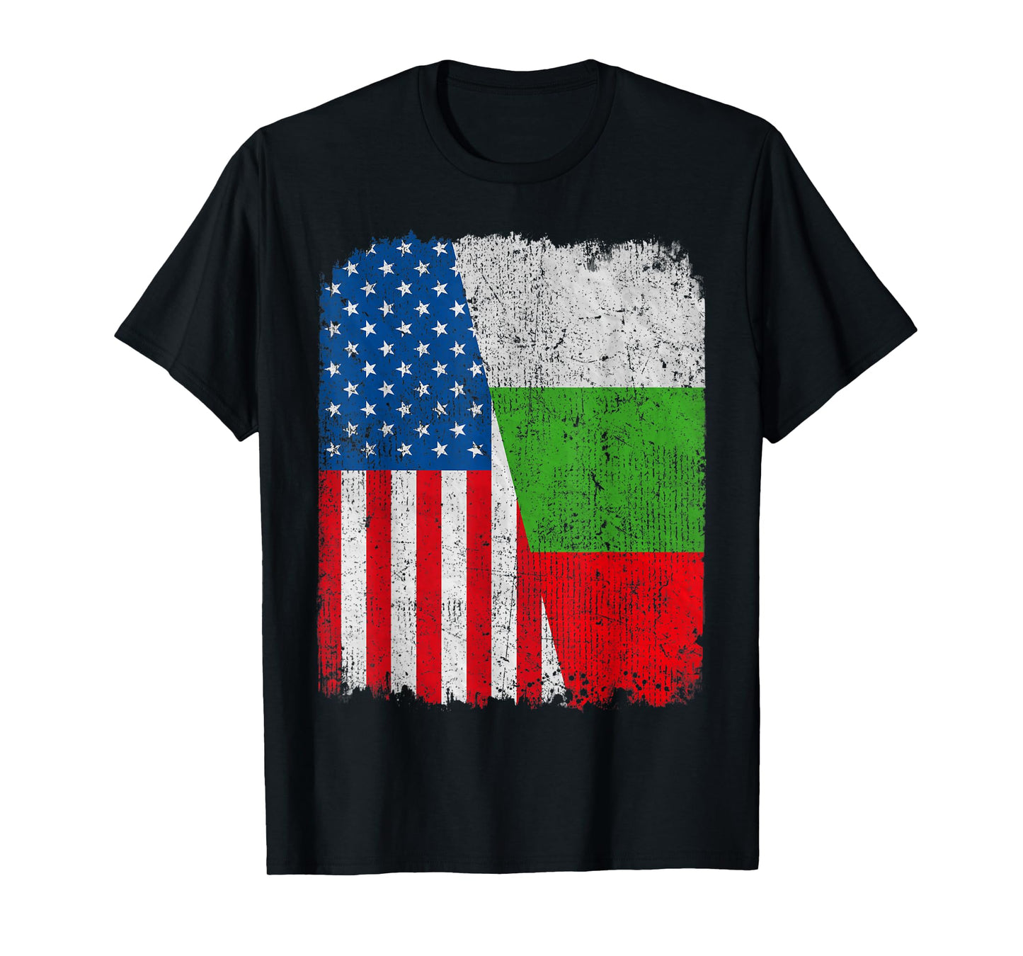 Bulgarian American Flag Half USA Bulgaria Root Proud Women Kids Men T-Shirt