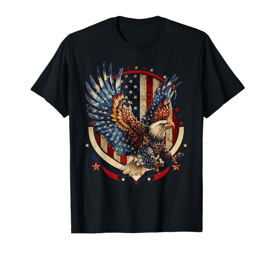 American Bald Eagle USA Flag Patriotic Eagle 4th of July T-Shirt
