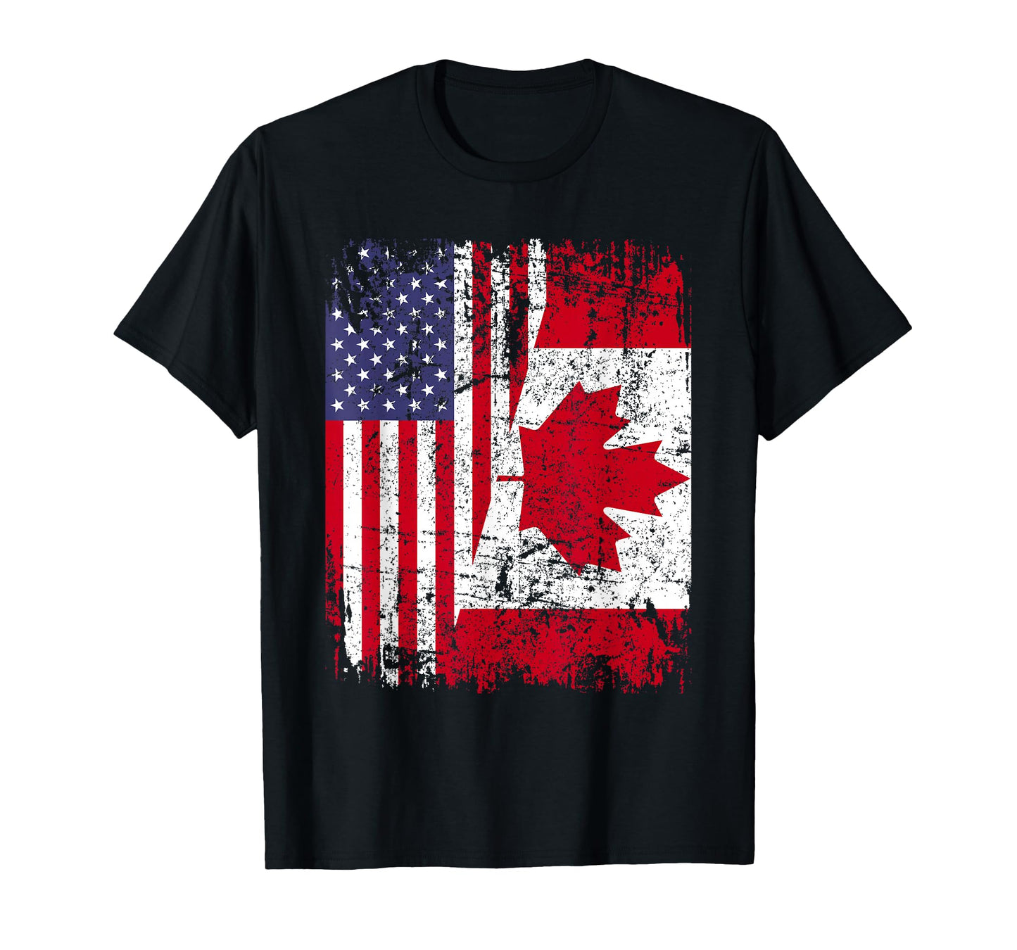 Canadian Roots | Half American Flag | Canada T-Shirt