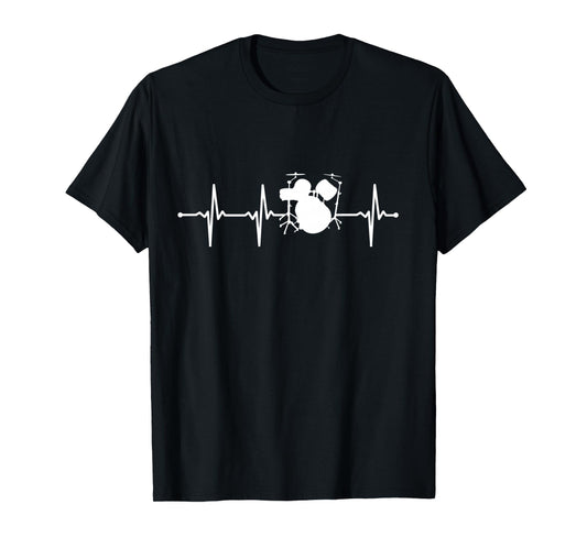Drums Heartbeat Long Sleeve Shirt For Drummers Long Sleeve T-Shirt