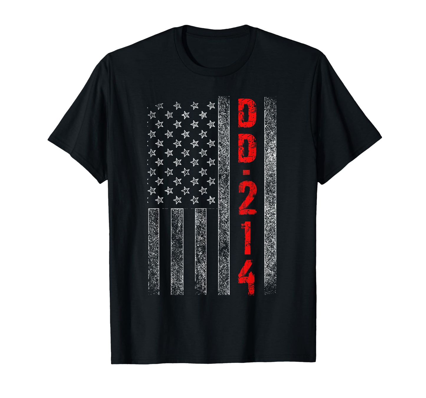 DD-214 US Alumni American Flag Vintage Veteran Patriotic T-Shirt