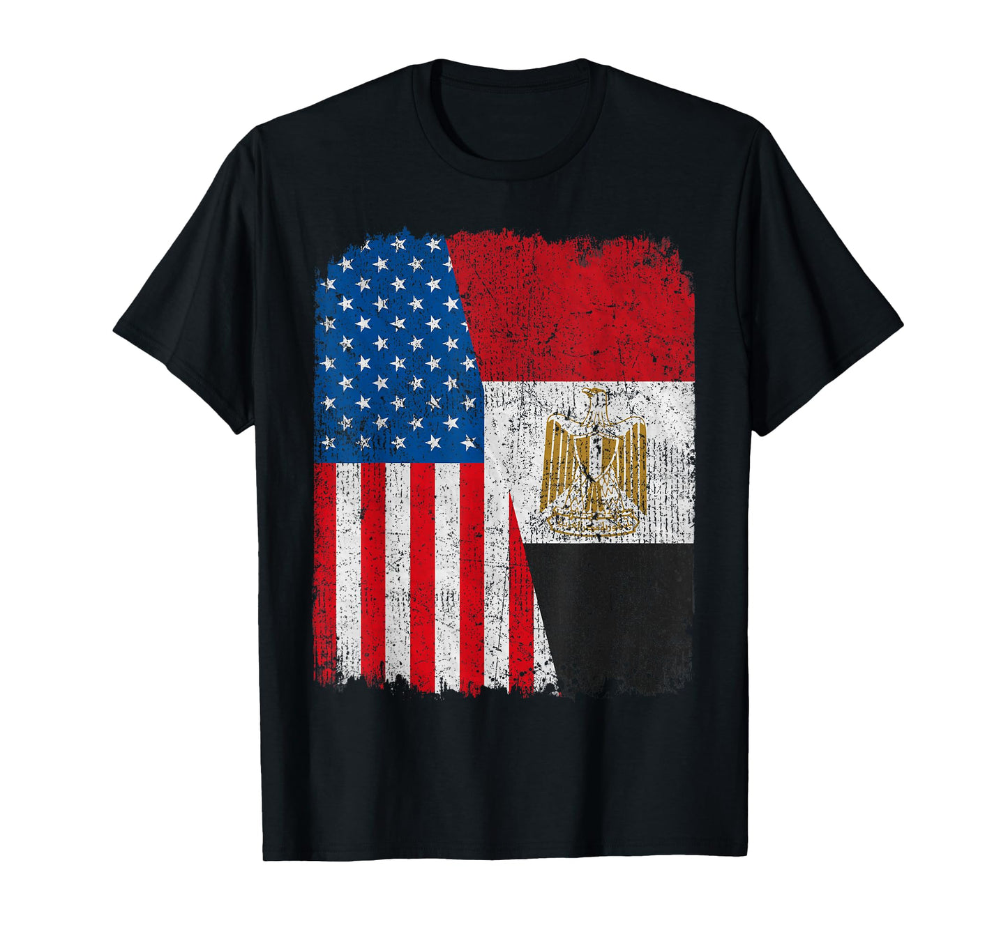 Egyptian American Flag Half USA Egypt Root Proud T-Shirt