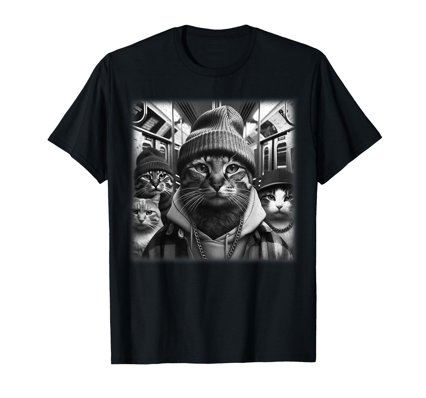 Gang of Feral Street Cats Gangster 90's Funny Meme T-Shirt