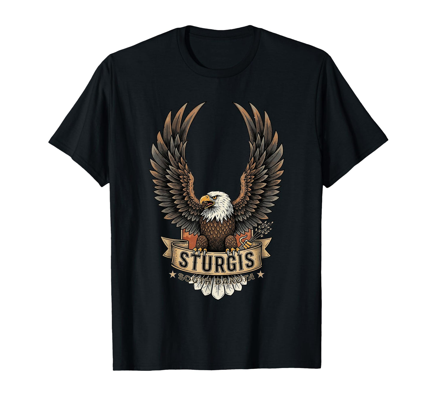 Sturgis, South Dakota, U.S.A. Eagle Art ON Front T-Shirt