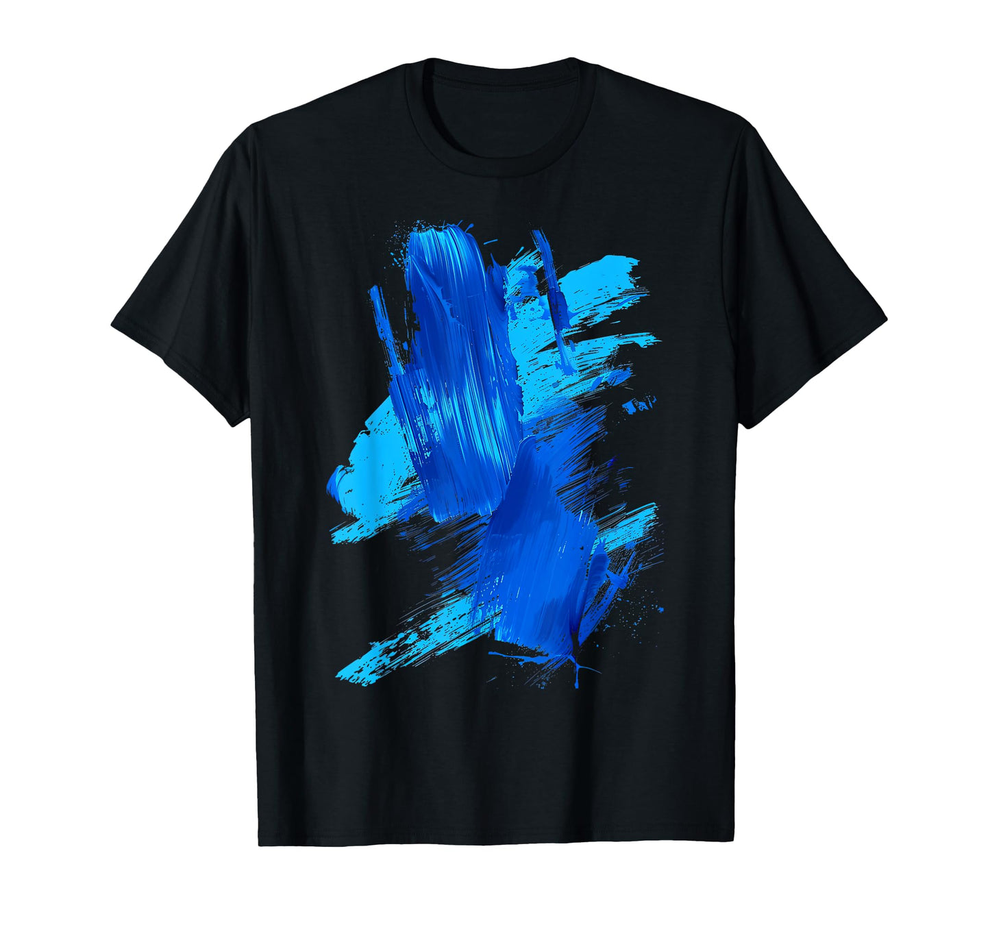Blue Brushstroke Art T-Shirt