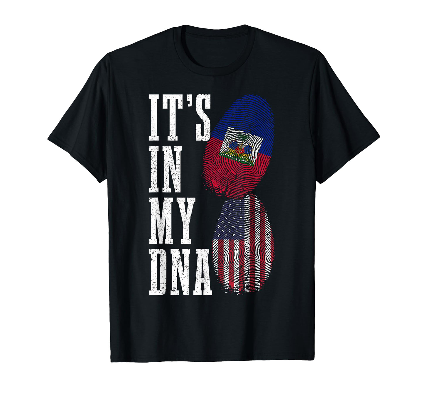Haiti USA It's in My DNA American Flag Pride Haitian Roots T-Shirt