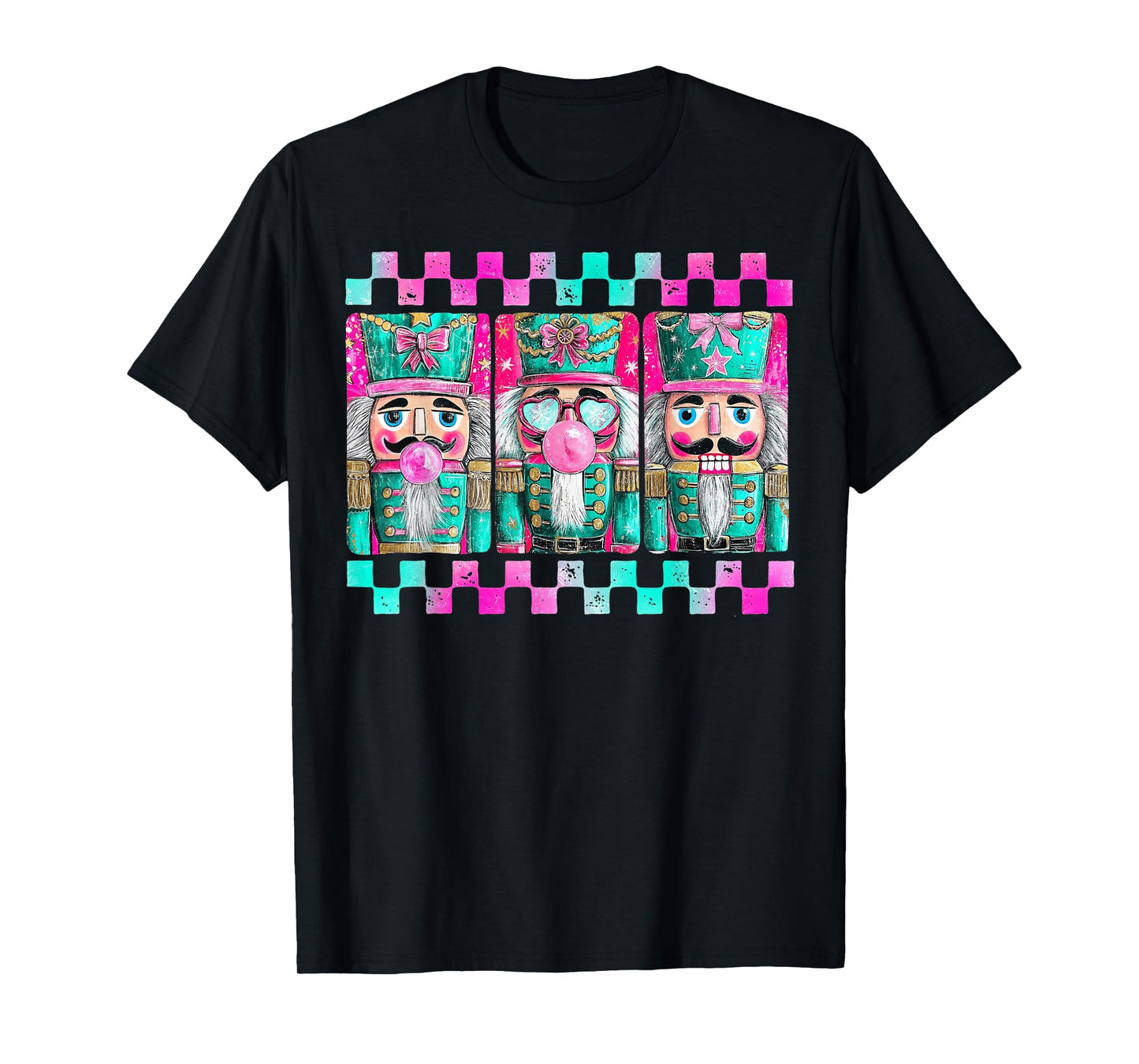 Colorful Preppy Nutcracker Design for Christmas Lovers T-Shirt