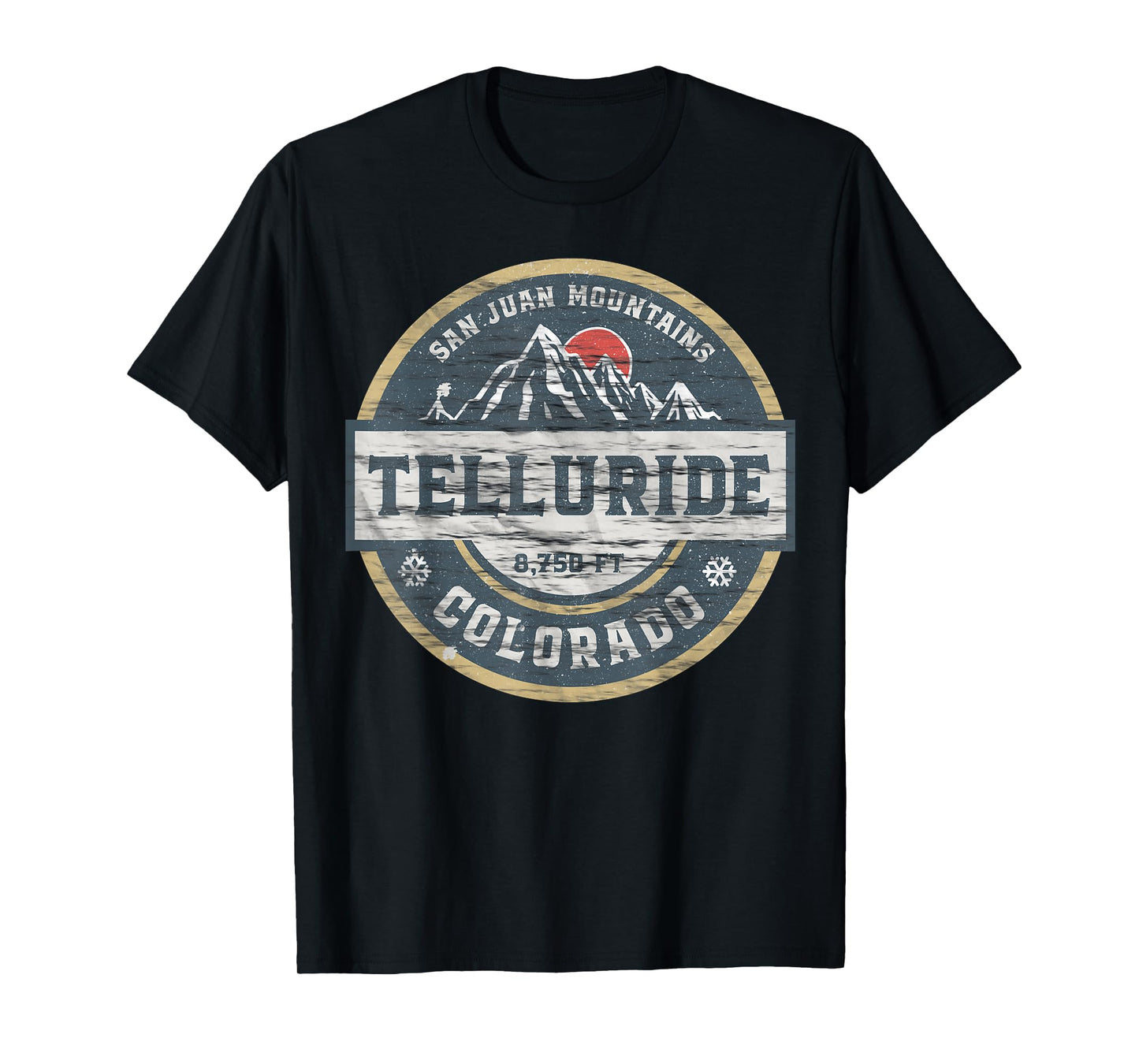 Telluride Colorado San Juan Rocky Mountains Skiing T-Shirt