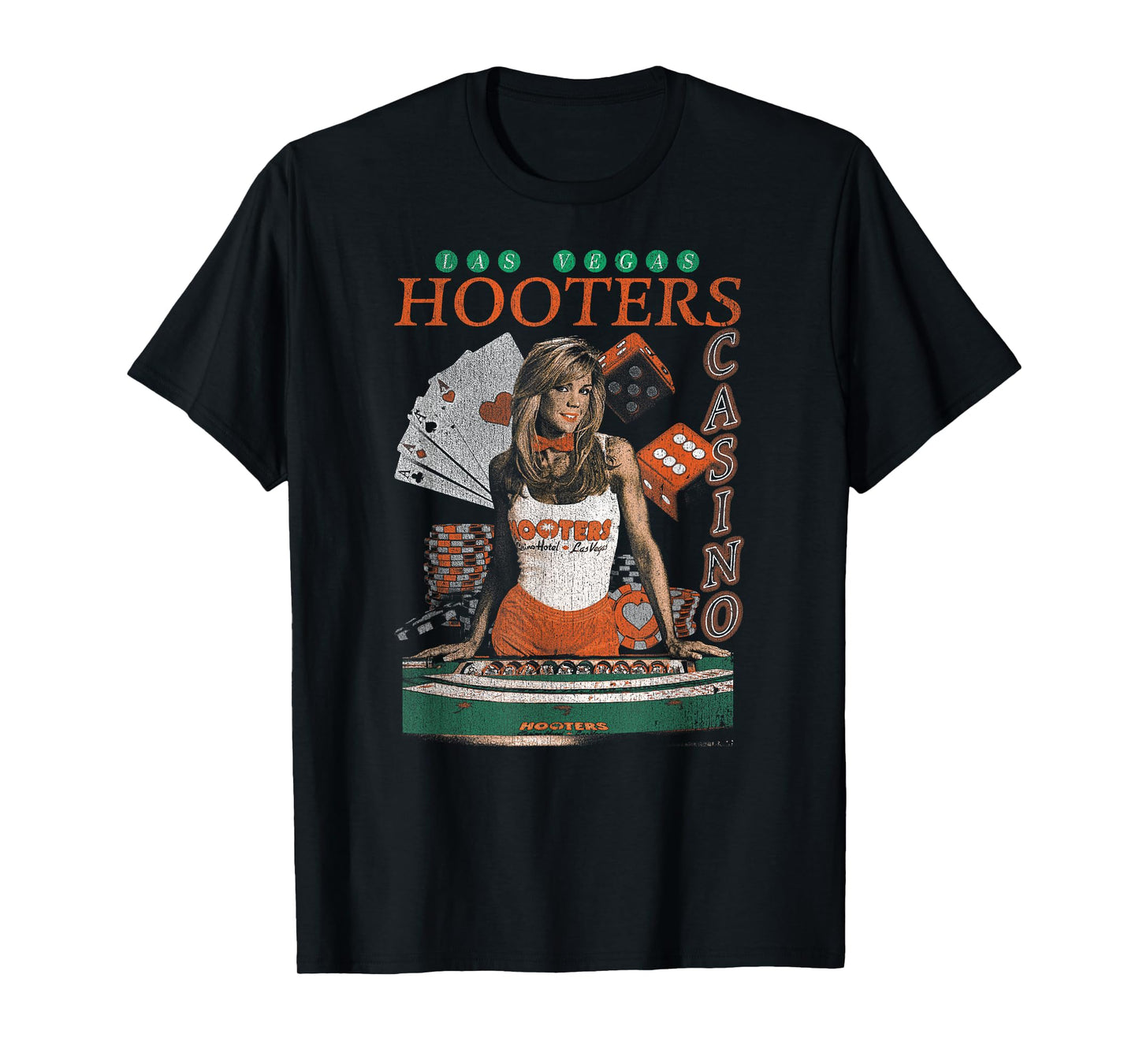 Hooters Calendar Las Vegas Casino 2006 Vintage Pin Up Girl T-Shirt