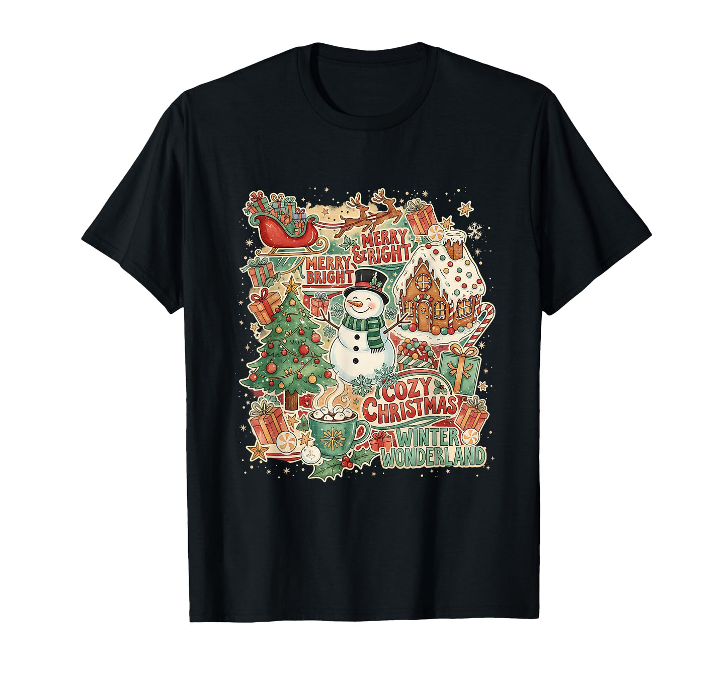 Cozy Christmas Winter Wonderland Holiday Design T-Shirt