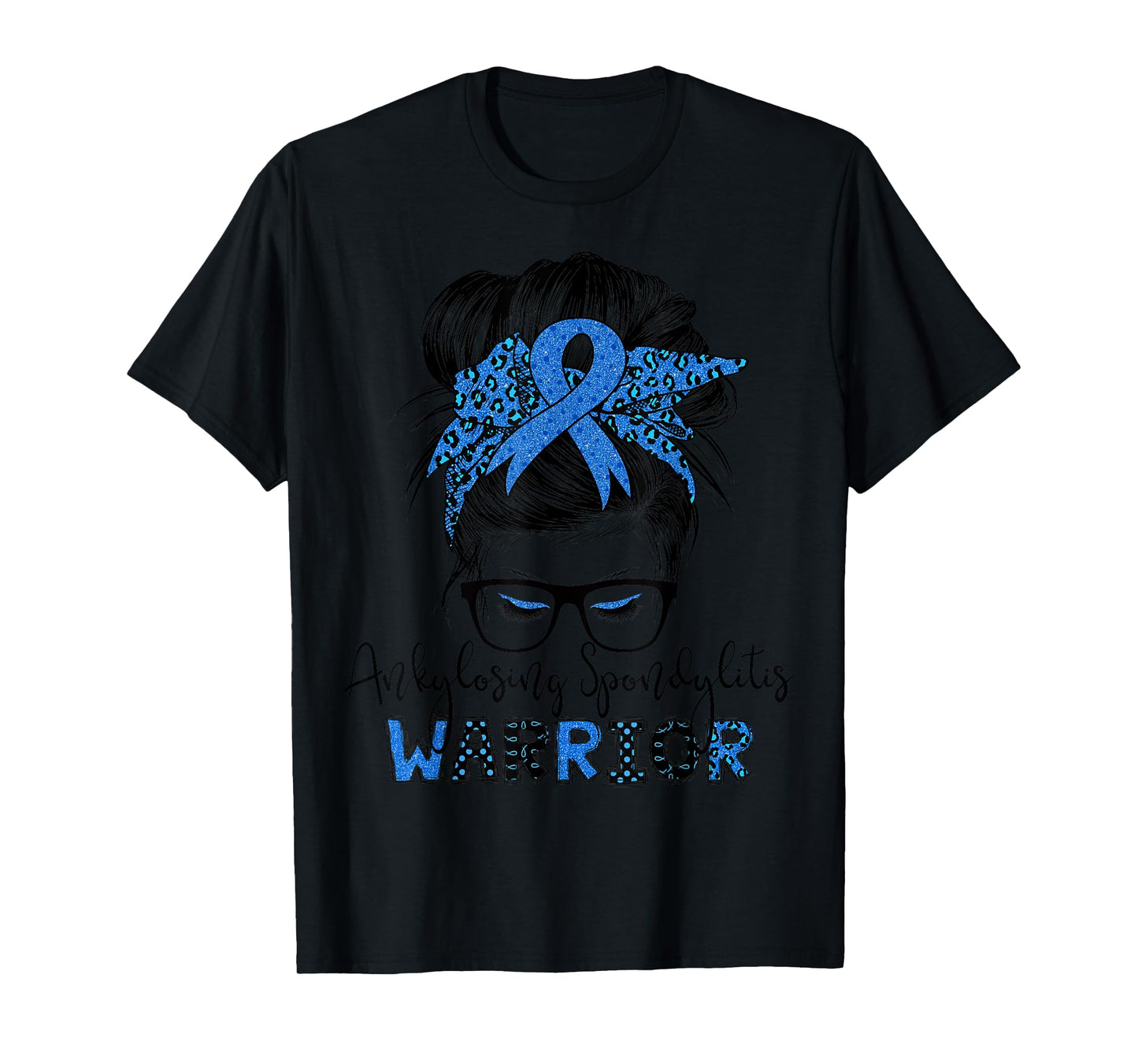 Ankylosing Spondylitis warrior messy hair bun T-Shirt