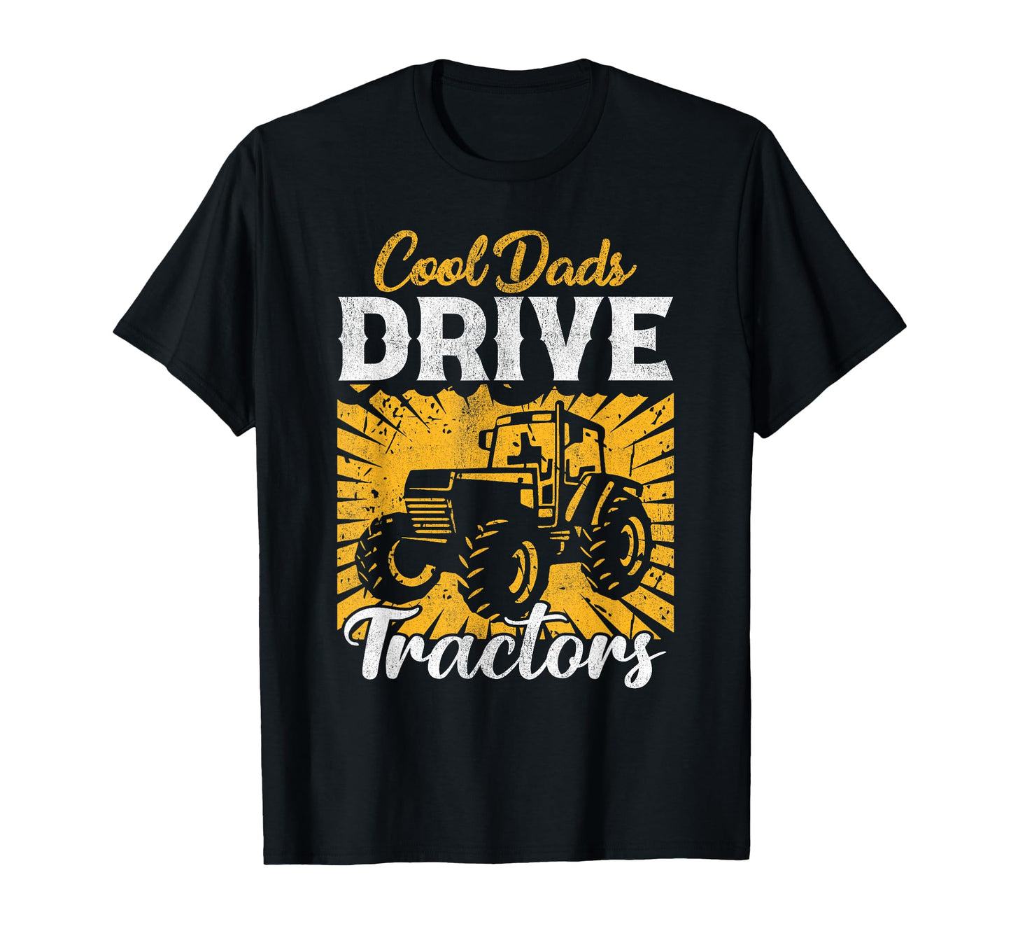 Cool Dads Drive Tractors Farmer Dad Funny Dad Farming T-Shirt, Small, Black