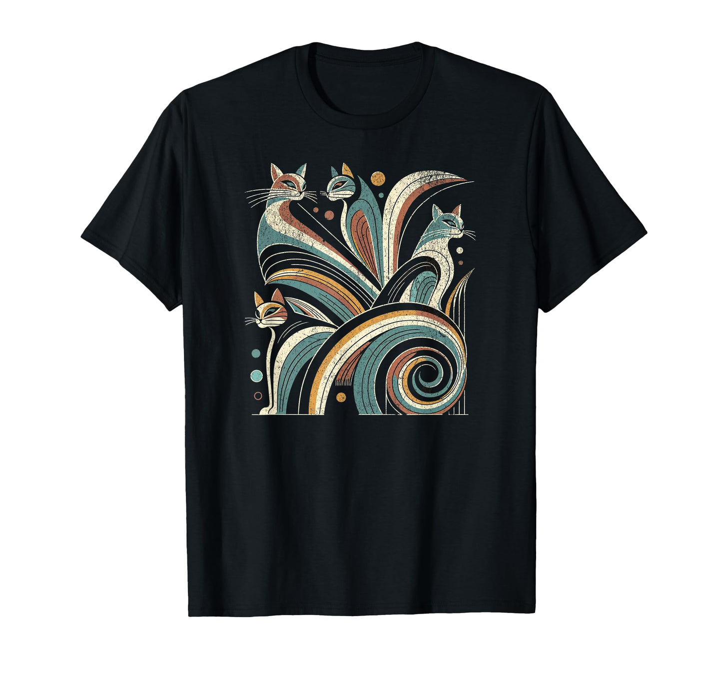 Vintage Retro Mid-Century Modern Look Cats 50s 60s Style T-Shirt