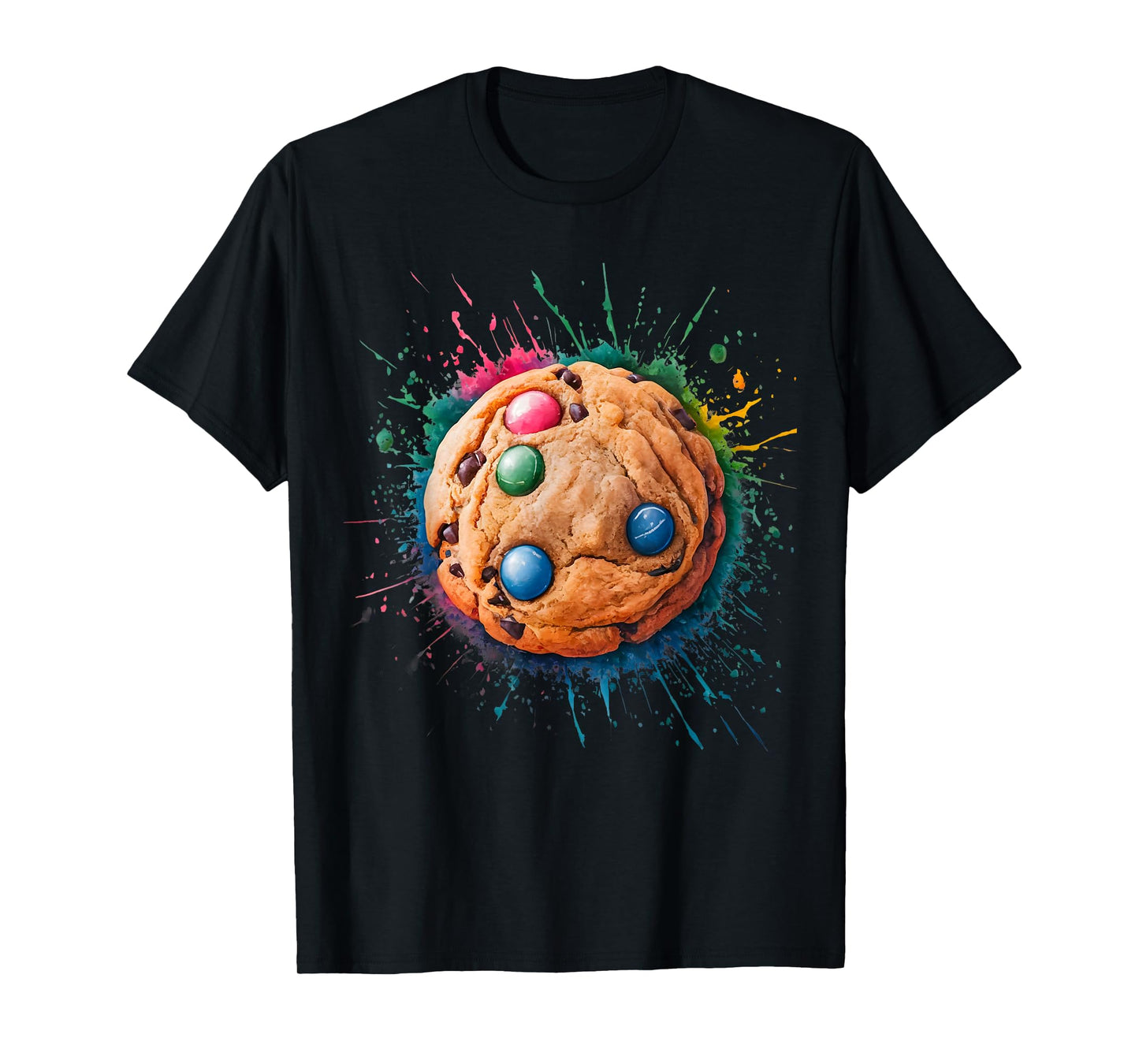 Baking Baker Men Woman Colorful Watercolor Cookie T-Shirt