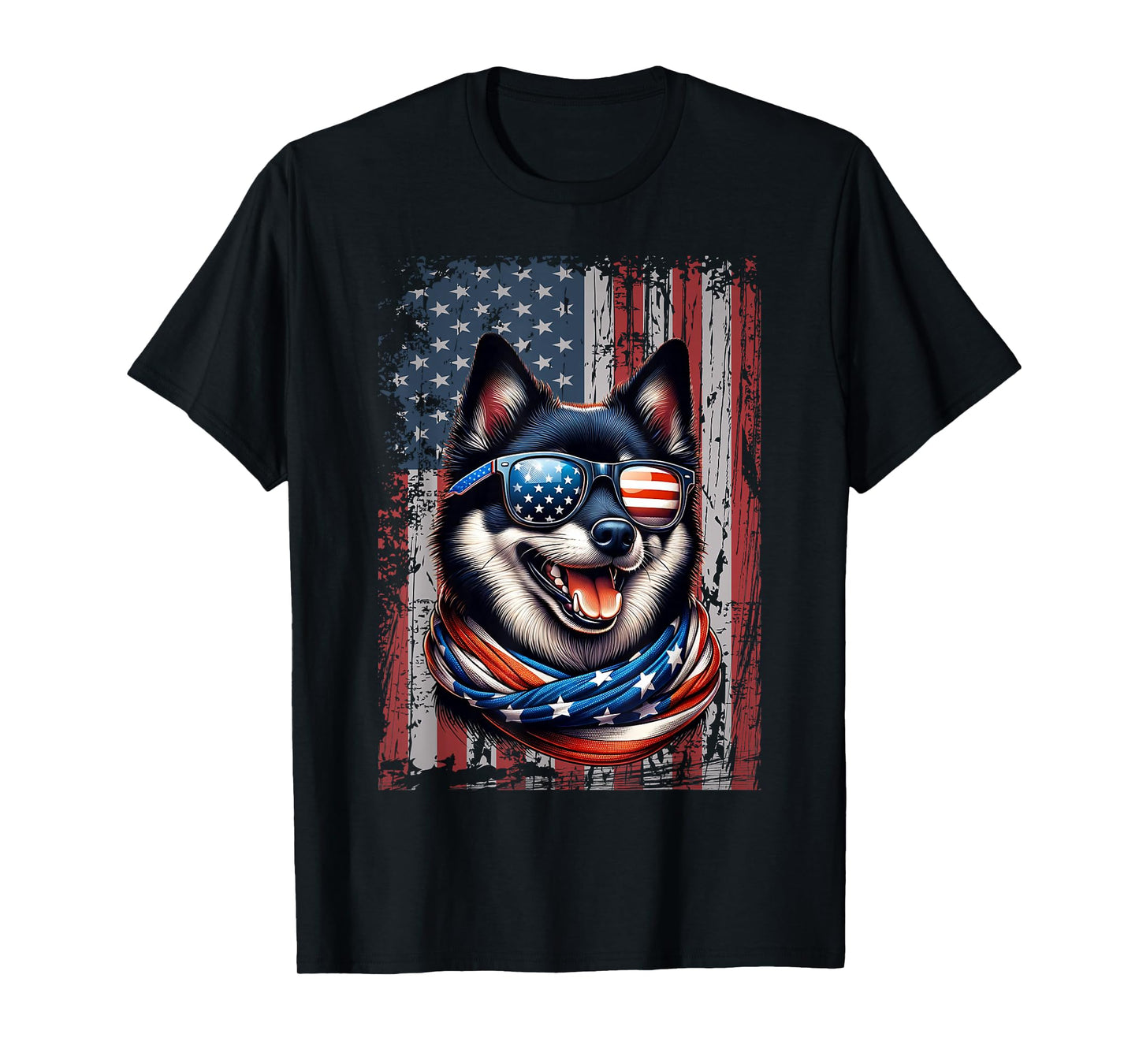 Schipperke Dog Lover Flag 4th Of July Patriotic T-Shirt
