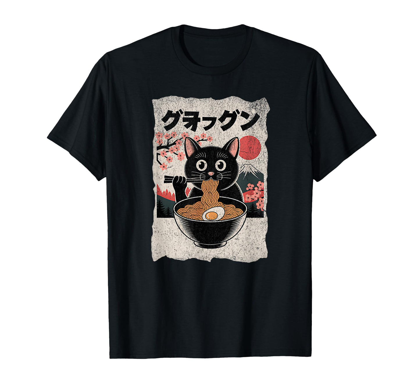 Cat Eating Ramen Japanese Ramen Cat Japan Anime Cat Ramen T-Shirt