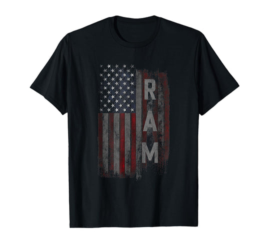 Ram Family American Flag T-Shirt