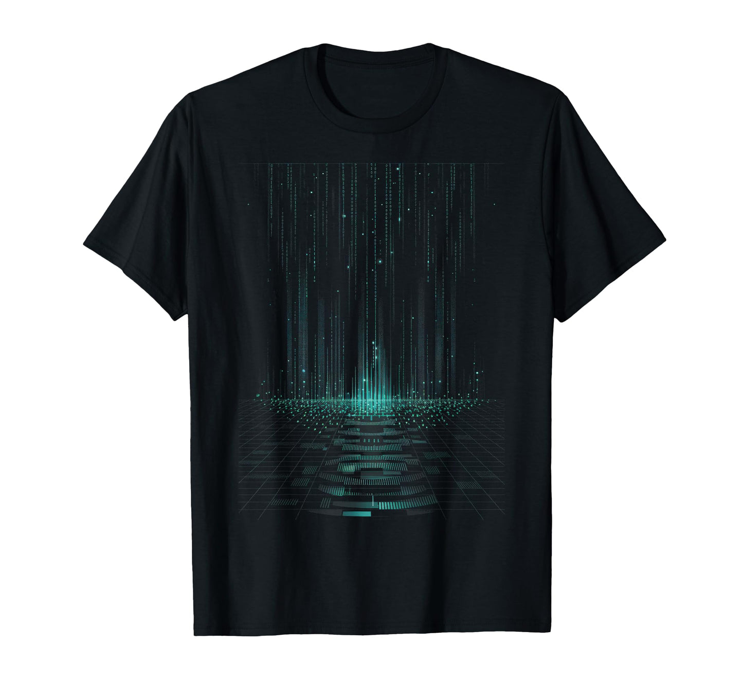 Code binaire Matrix Green Digital Cyberpunk T-Shirt