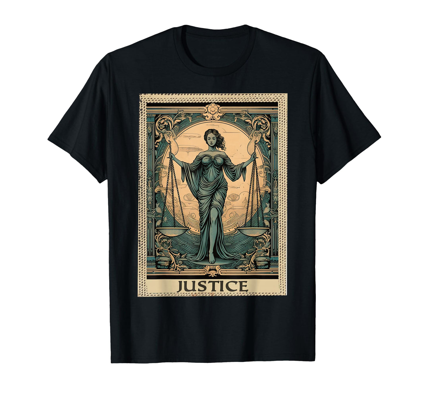 FoolsFate Unisex-Adult Tarot Card Reading Graphic T-Shirt, Black, Small